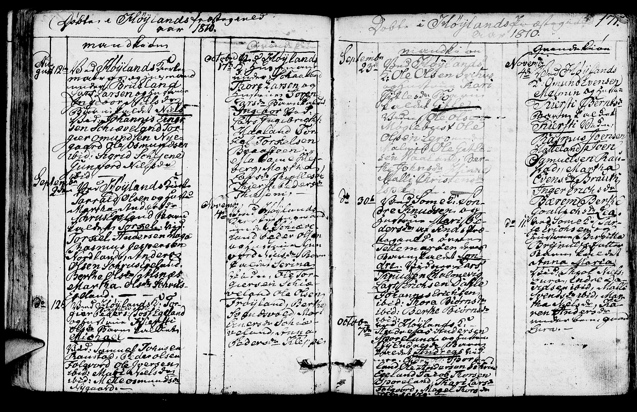 Høyland sokneprestkontor, AV/SAST-A-101799/001/30BA/L0005: Parish register (official) no. A 5, 1804-1815, p. 171