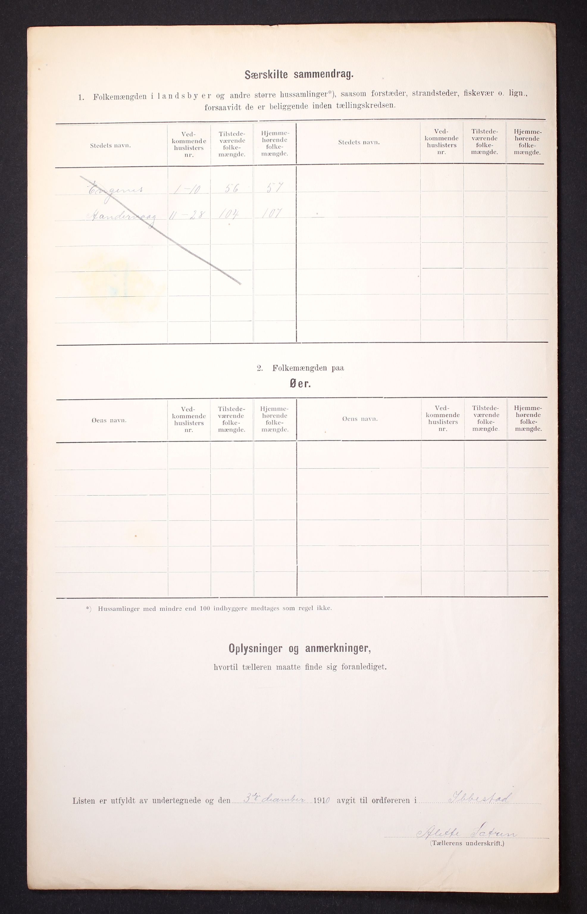 RA, 1910 census for Ibestad, 1910, p. 54