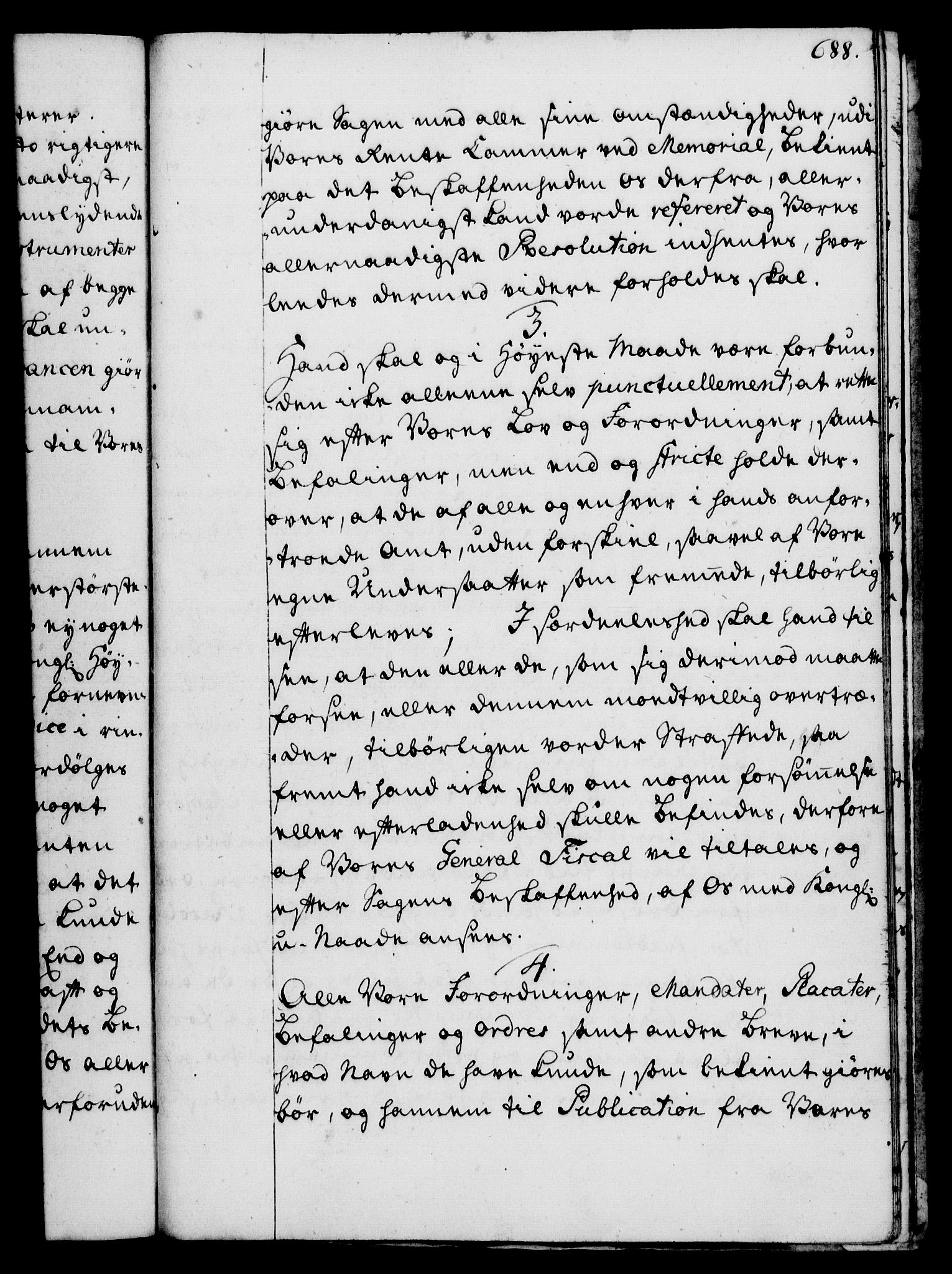 Rentekammeret, Kammerkanselliet, RA/EA-3111/G/Gg/Ggi/L0002: Norsk instruksjonsprotokoll med register (merket RK 53.35), 1729-1751, p. 688