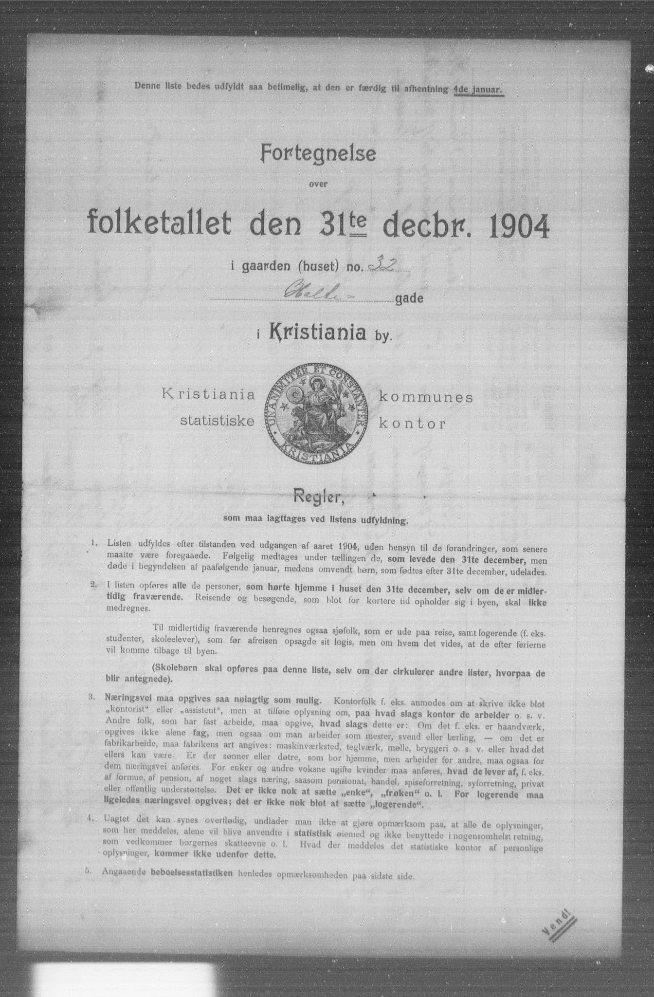 OBA, Municipal Census 1904 for Kristiania, 1904, p. 7953
