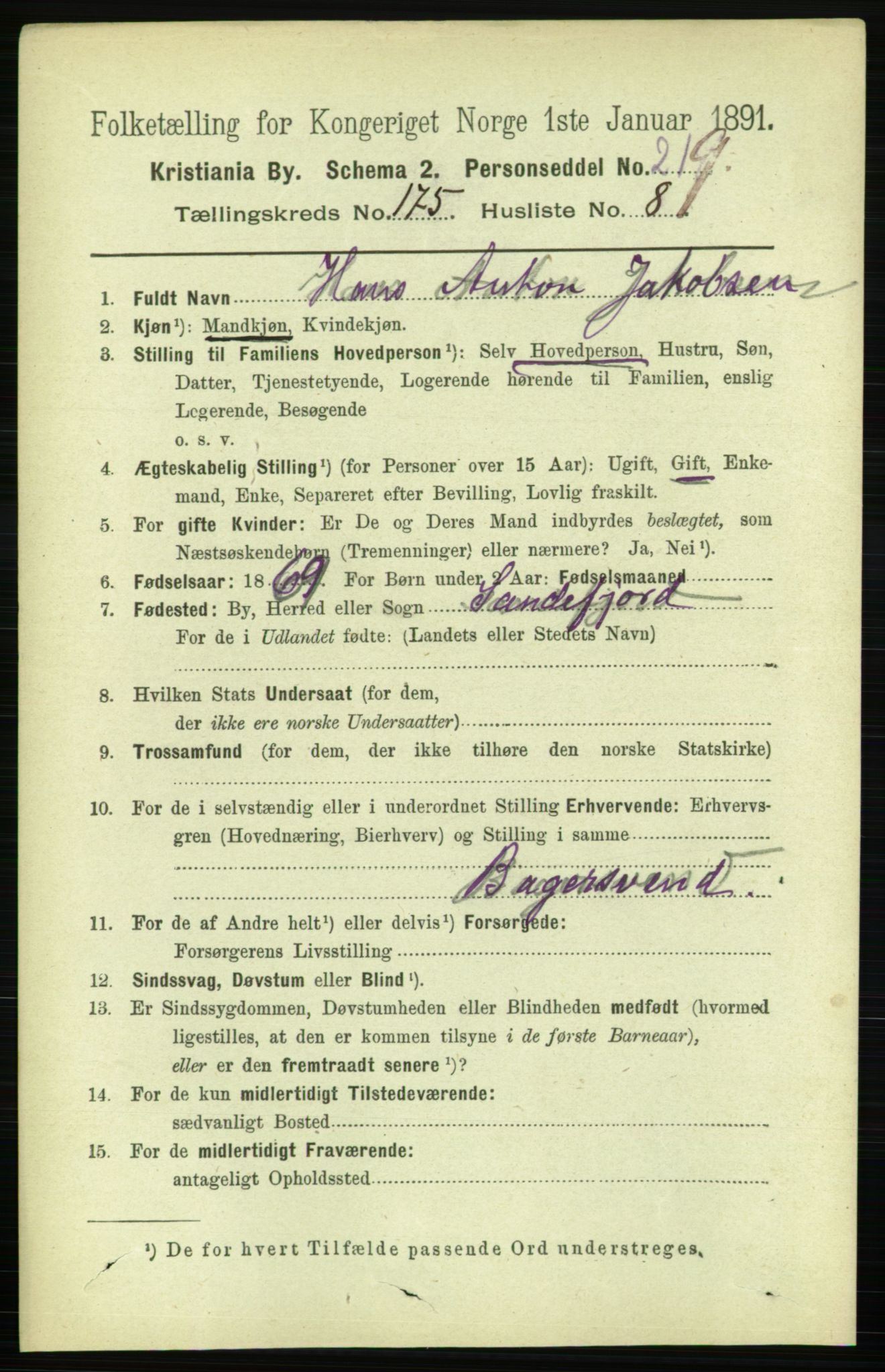 RA, 1891 census for 0301 Kristiania, 1891, p. 105557