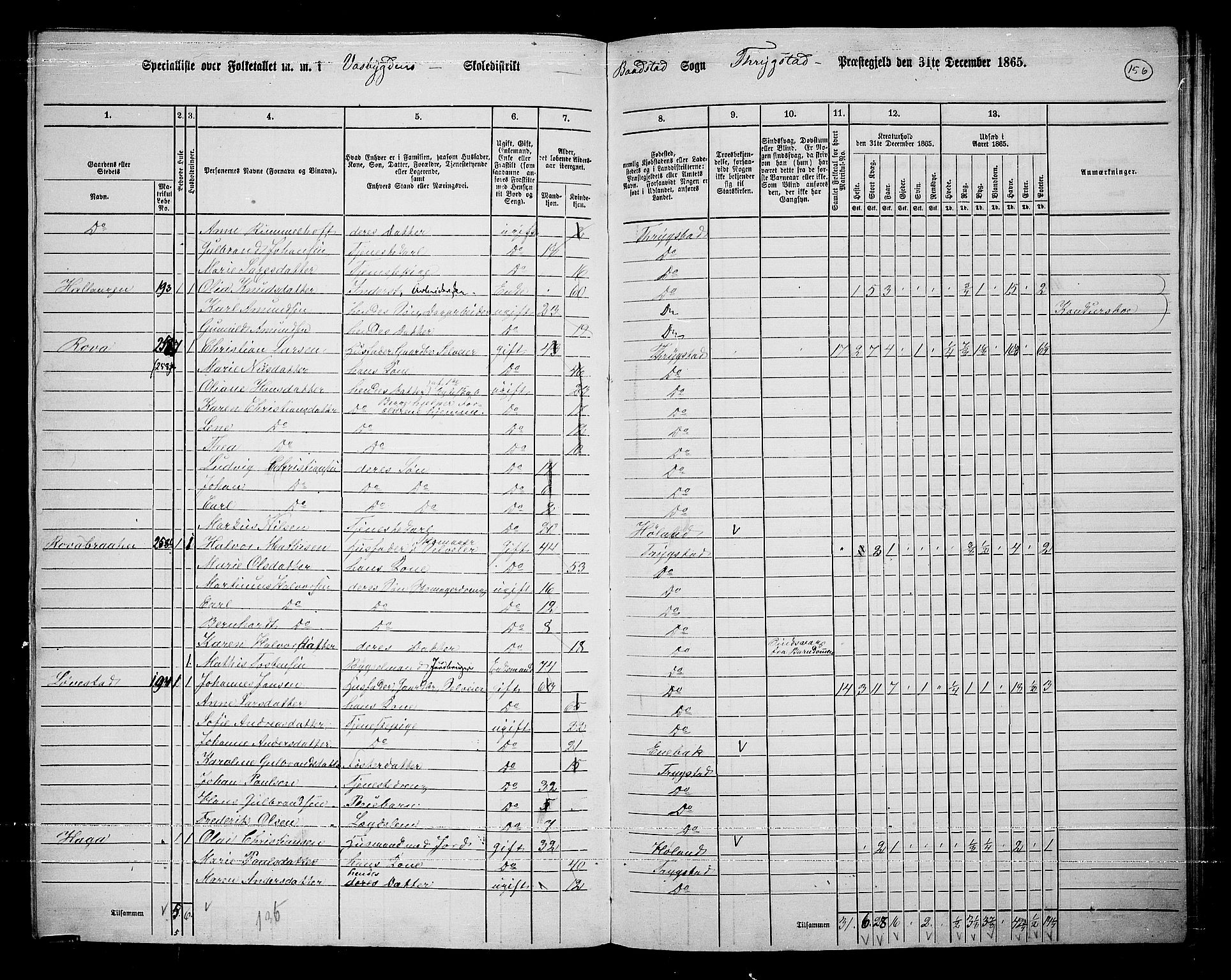 RA, 1865 census for Trøgstad, 1865, p. 136