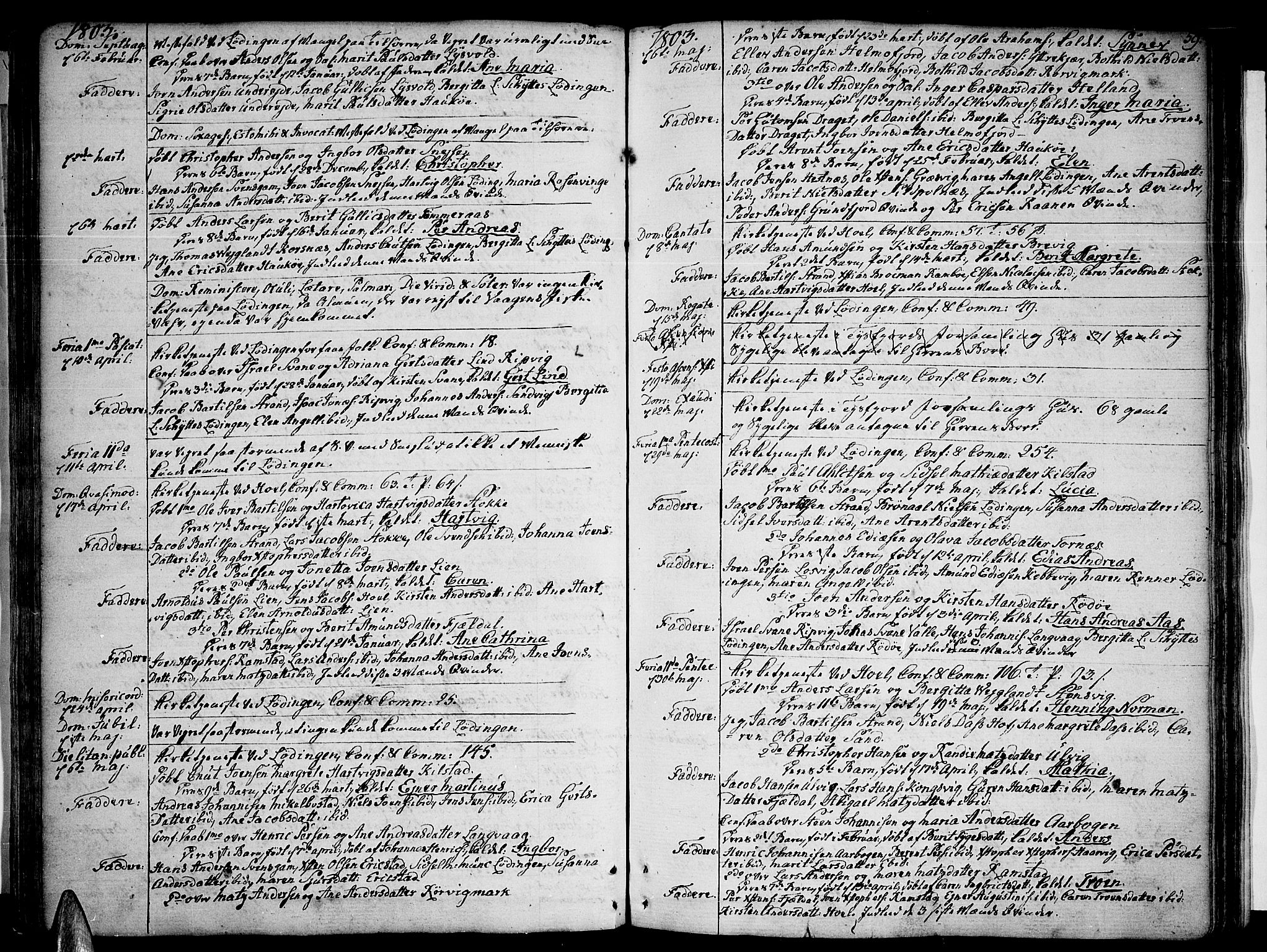 Ministerialprotokoller, klokkerbøker og fødselsregistre - Nordland, AV/SAT-A-1459/872/L1031: Parish register (official) no. 872A06, 1787-1829, p. 59