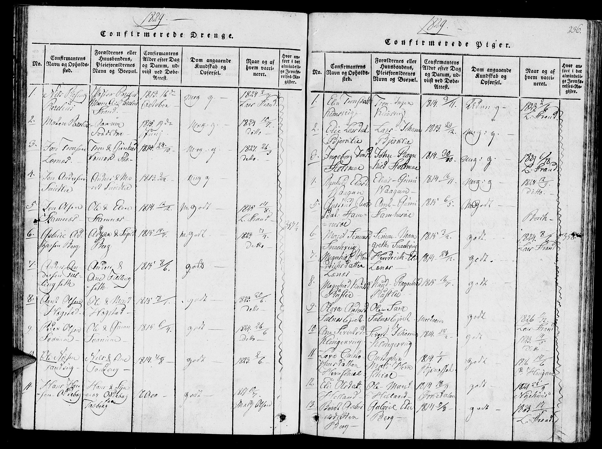 Ministerialprotokoller, klokkerbøker og fødselsregistre - Sør-Trøndelag, SAT/A-1456/630/L0491: Parish register (official) no. 630A04, 1818-1830, p. 256