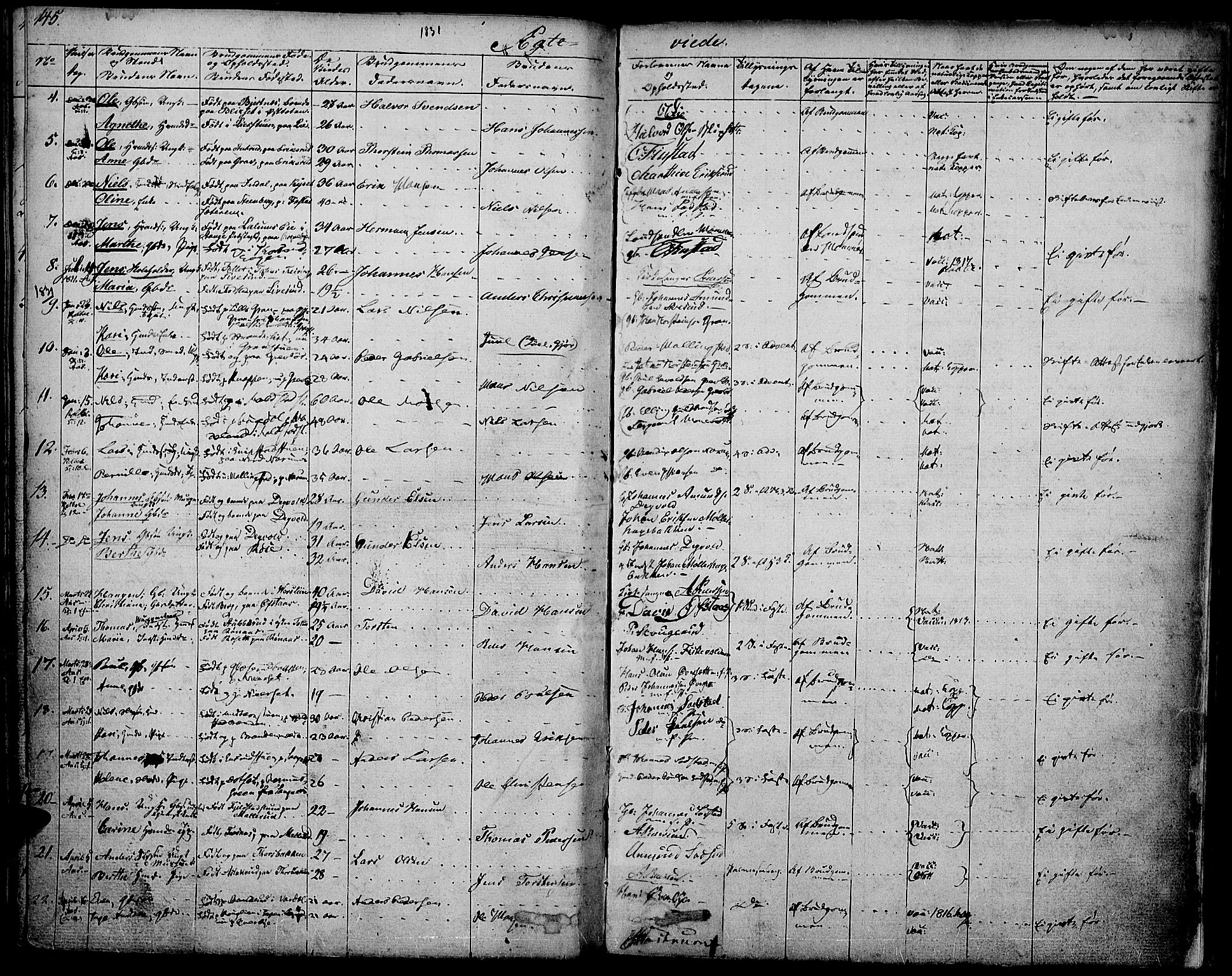 Vestre Toten prestekontor, SAH/PREST-108/H/Ha/Haa/L0002: Parish register (official) no. 2, 1825-1837, p. 145