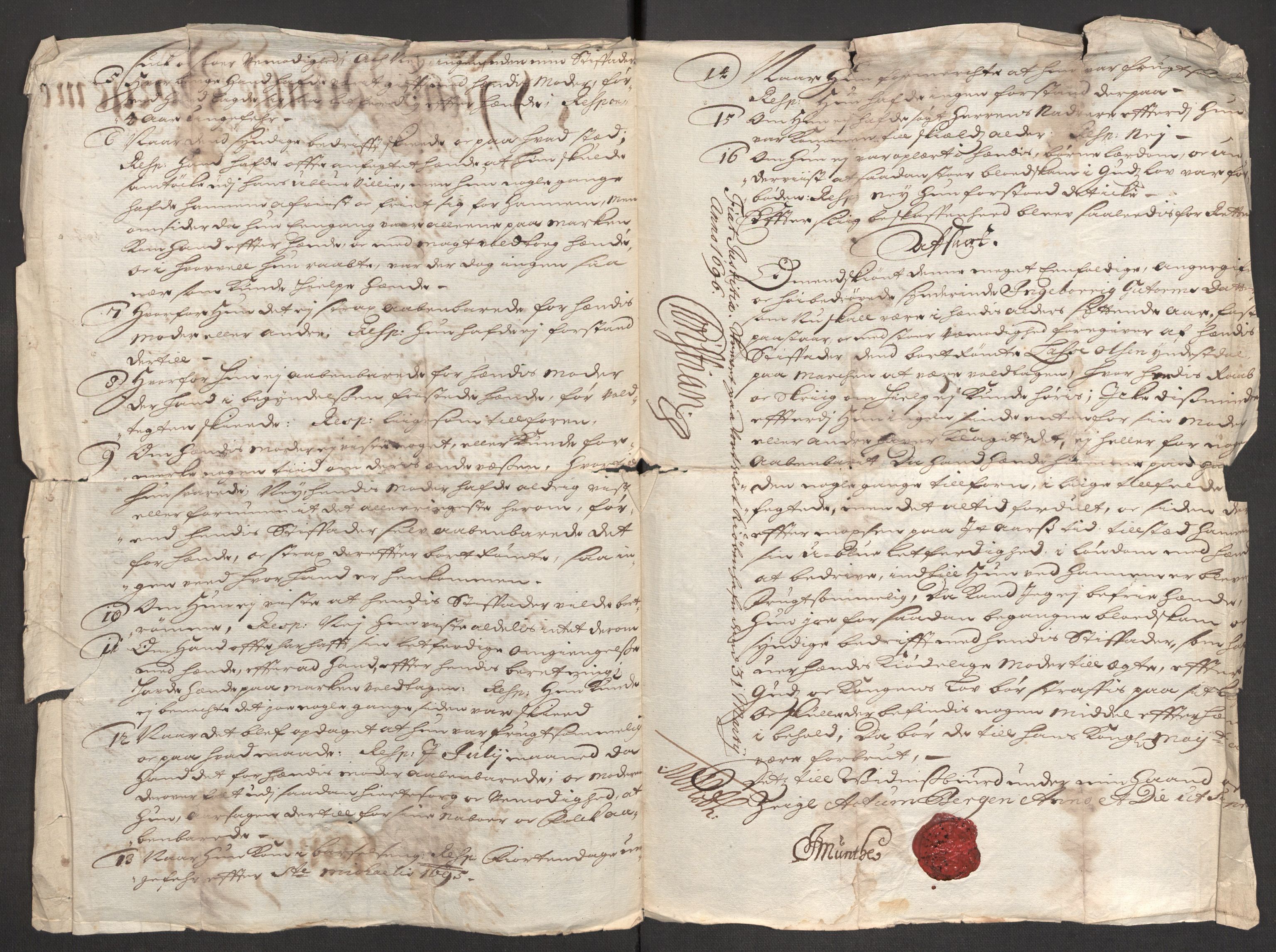 Rentekammeret inntil 1814, Reviderte regnskaper, Fogderegnskap, RA/EA-4092/R52/L3309: Fogderegnskap Sogn, 1696-1697, p. 221