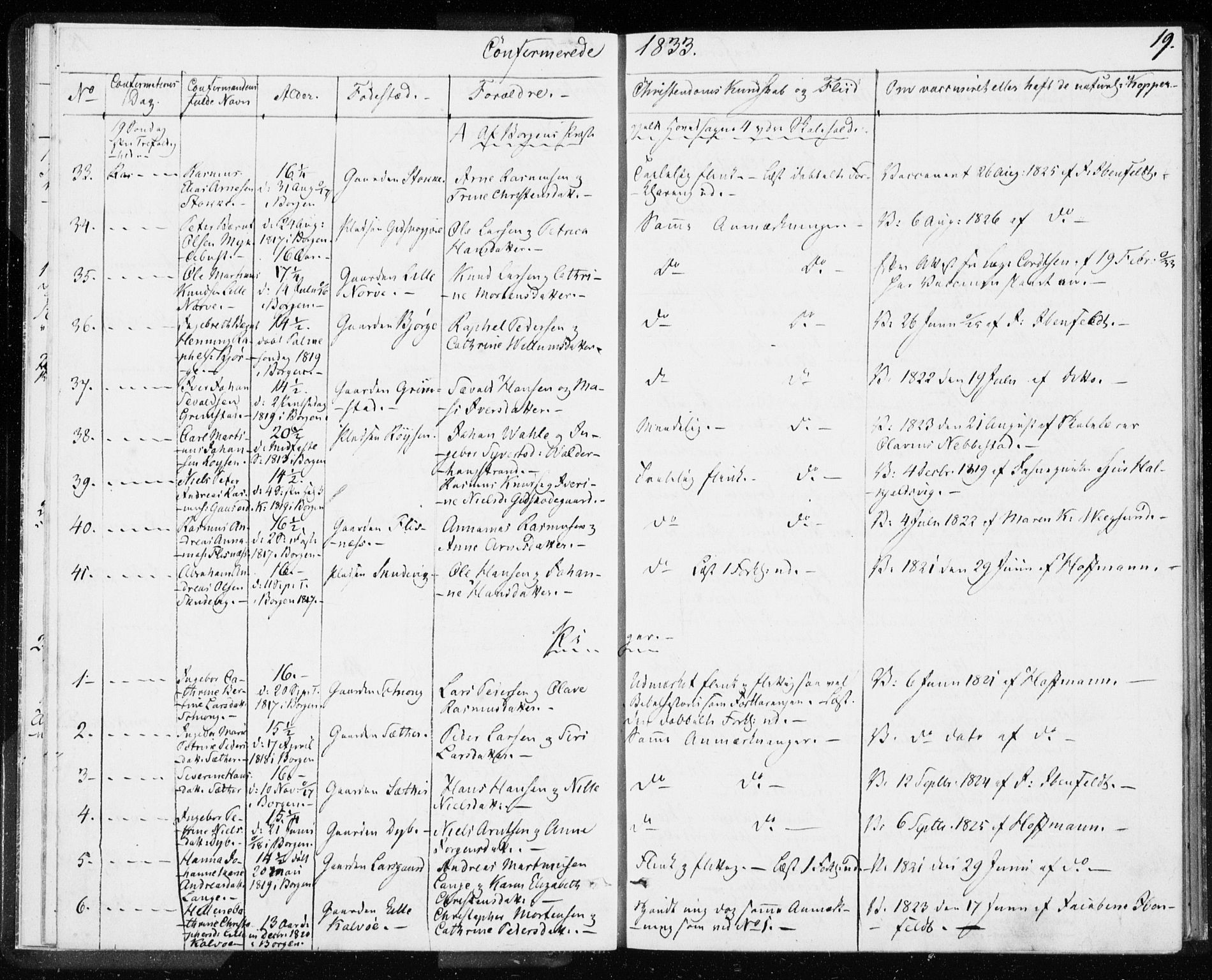 Ministerialprotokoller, klokkerbøker og fødselsregistre - Møre og Romsdal, SAT/A-1454/528/L0414: Curate's parish register no. 528B02, 1833-1844, p. 19
