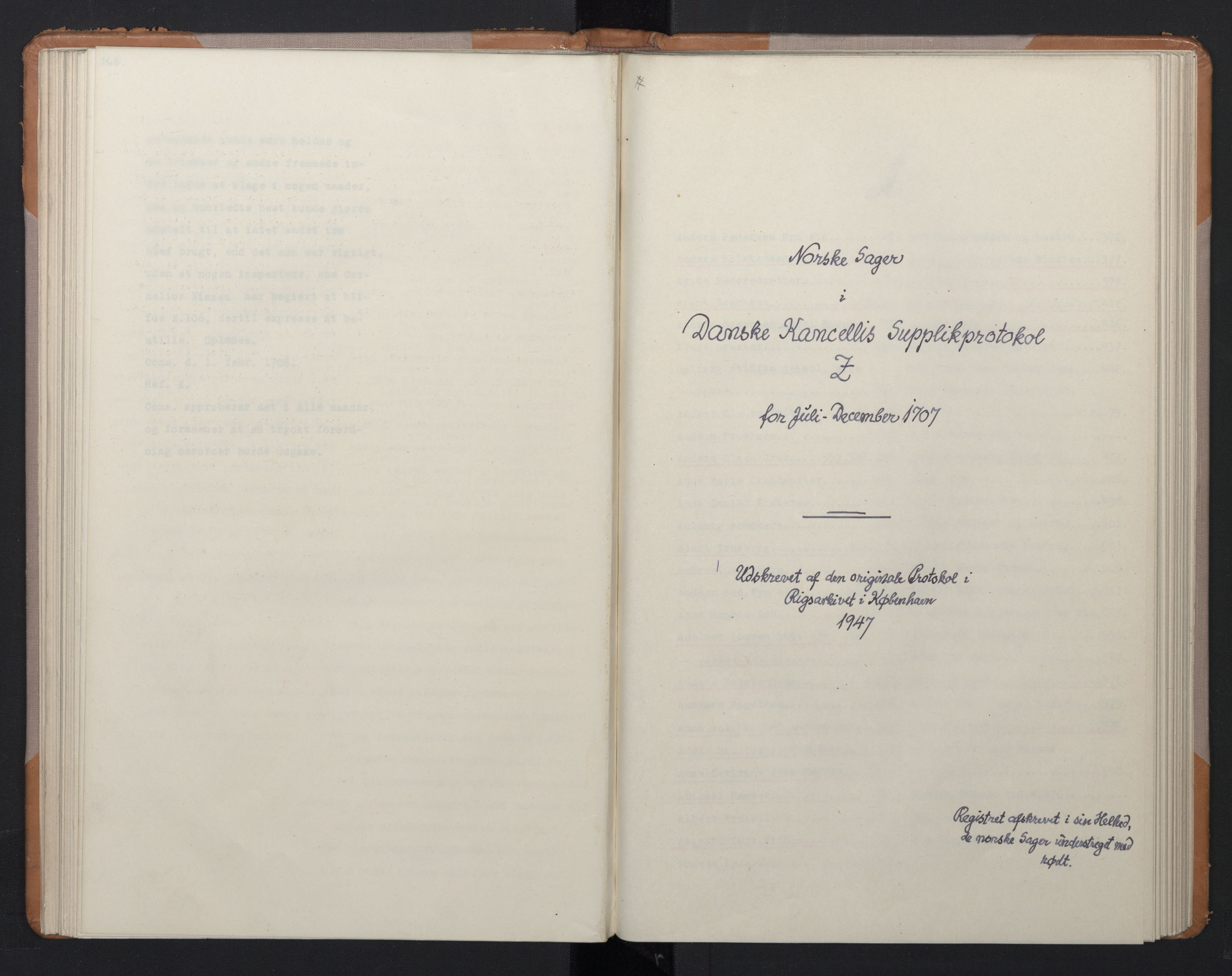 Avskriftsamlingen, AV/RA-EA-4022/F/Fa/L0075: Supplikker, 1707, p. 91