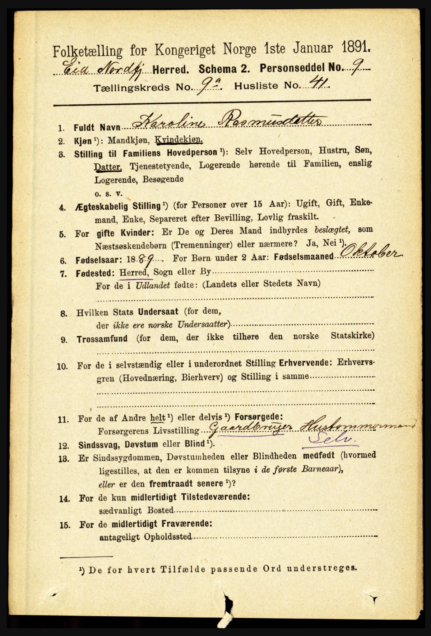 RA, 1891 census for 1443 Eid, 1891, p. 2438