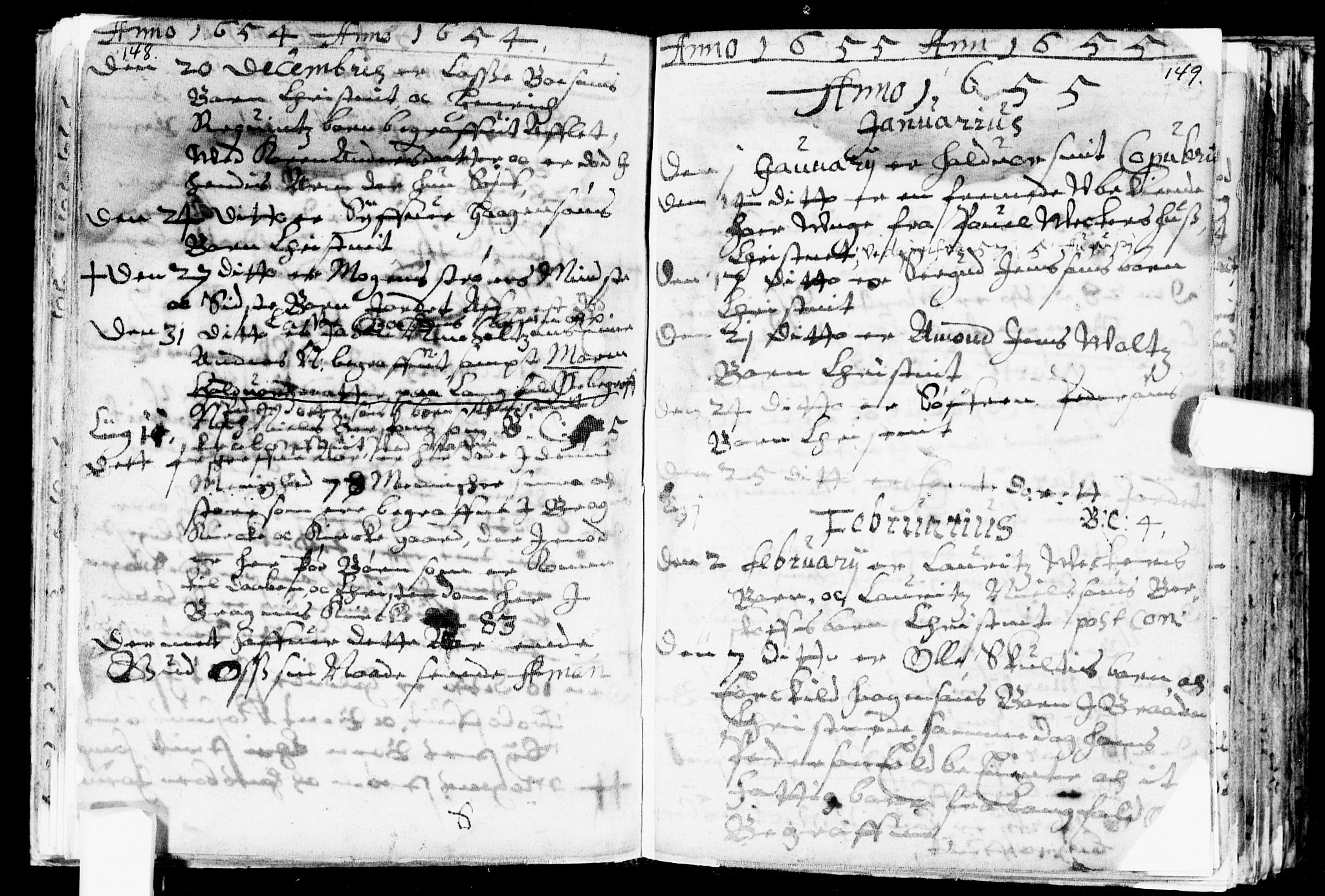 Bragernes kirkebøker, SAKO/A-6/F/Fa/L0001: Parish register (official) no. I 1, 1634-1662, p. 148-149