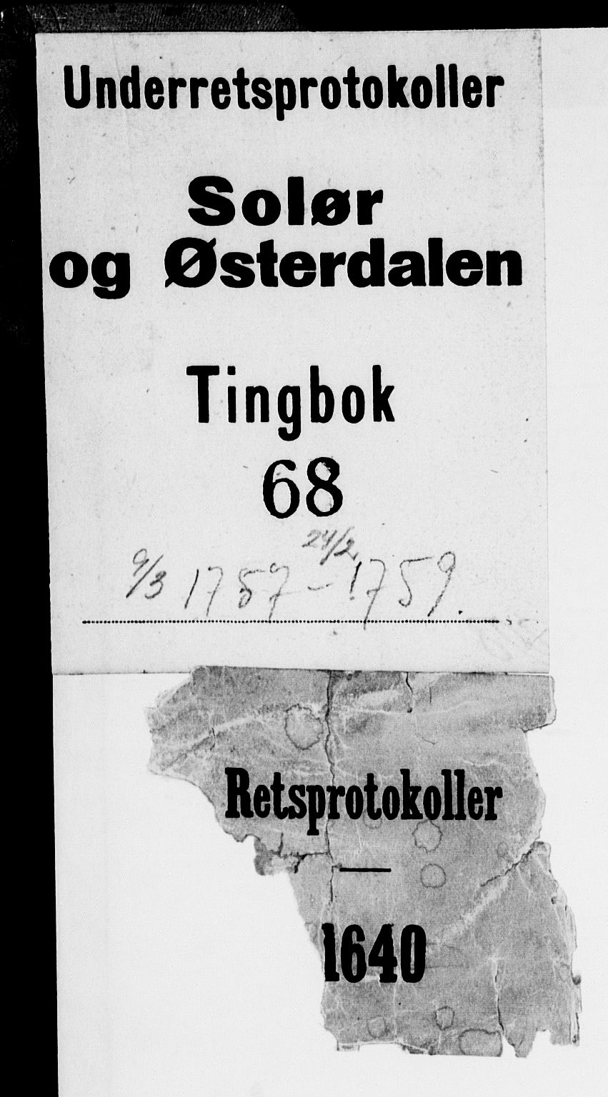 Solør og Østerdalen sorenskriveri, SAH/TING-024/G/Gb/L0068: Tingbok, 1757-1759