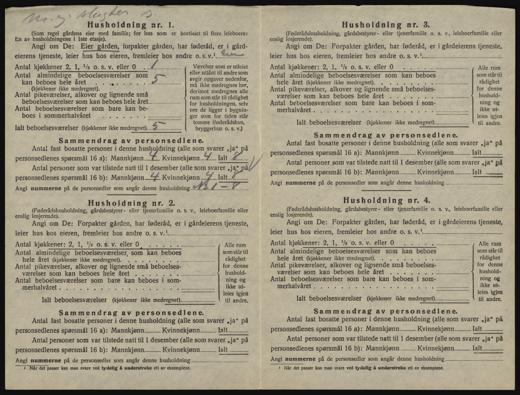 SAO, 1920 census for Glemmen, 1920, p. 1122