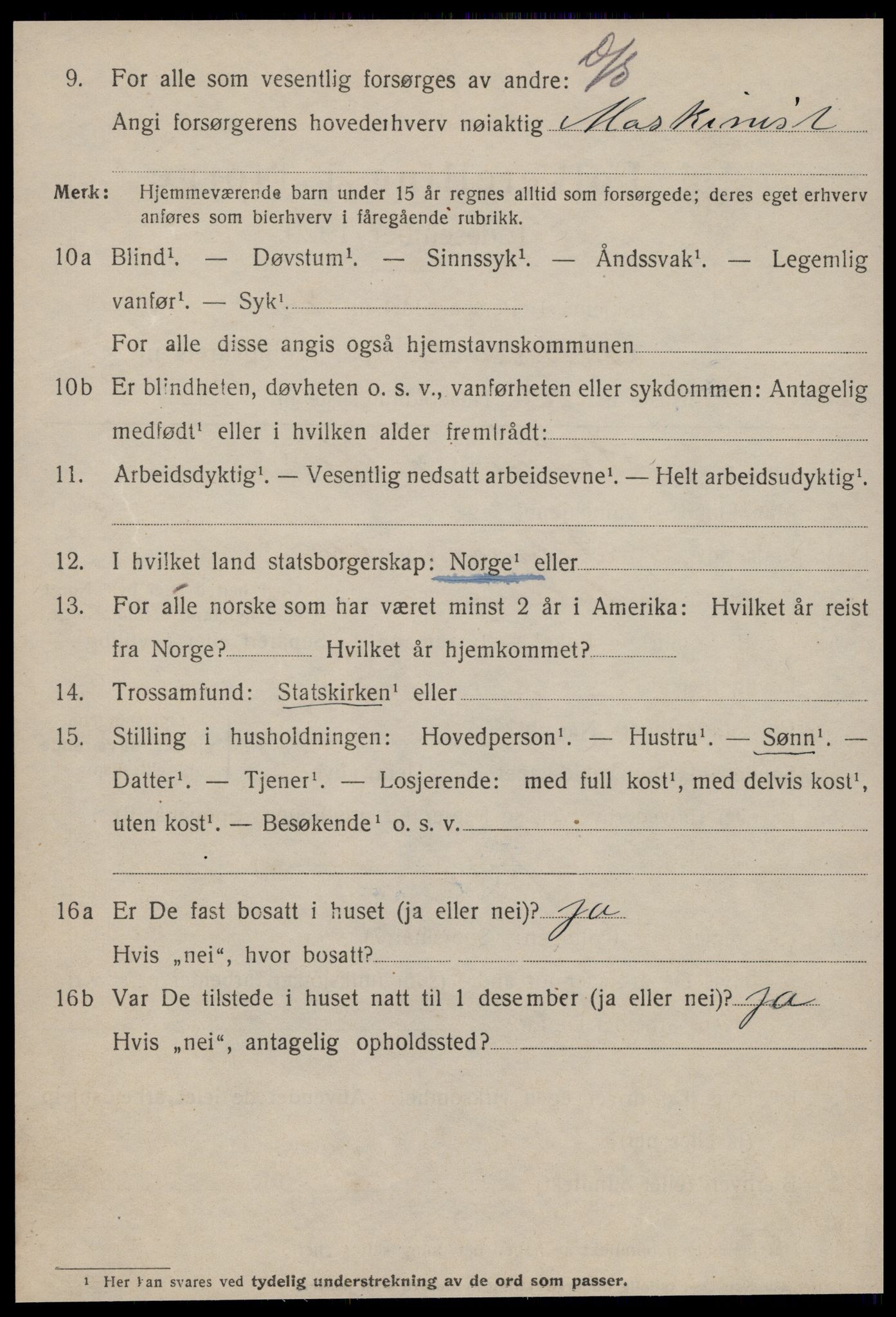 SAT, 1920 census for Ålesund, 1920, p. 24911