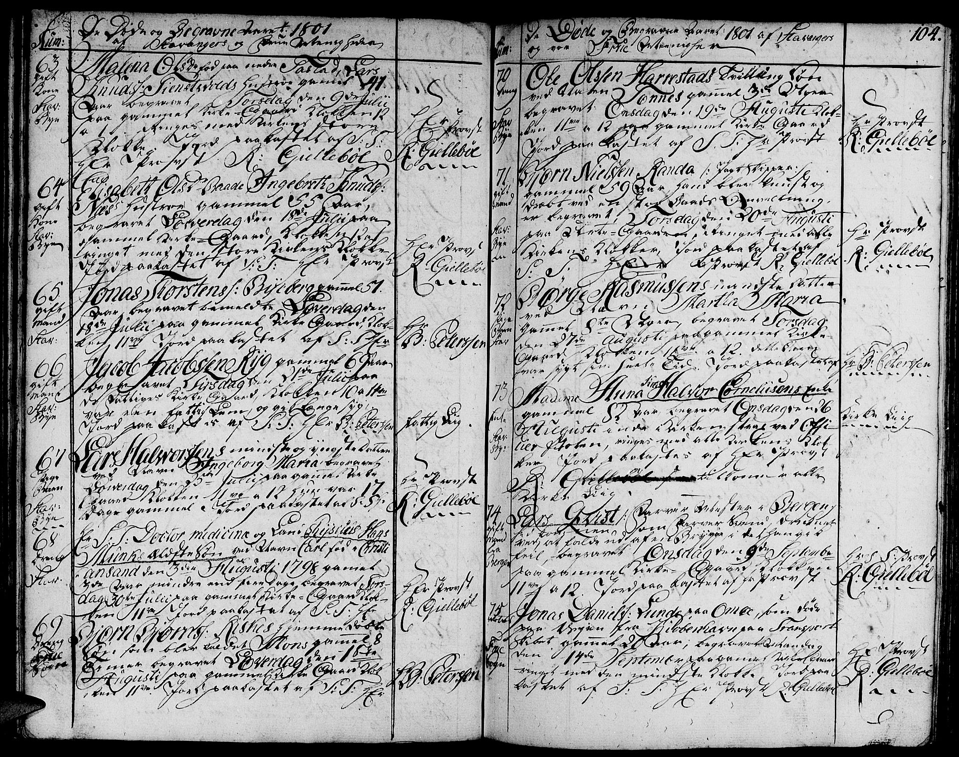 Domkirken sokneprestkontor, AV/SAST-A-101812/001/30/30BA/L0007: Parish register (official) no. A 7, 1789-1815, p. 104