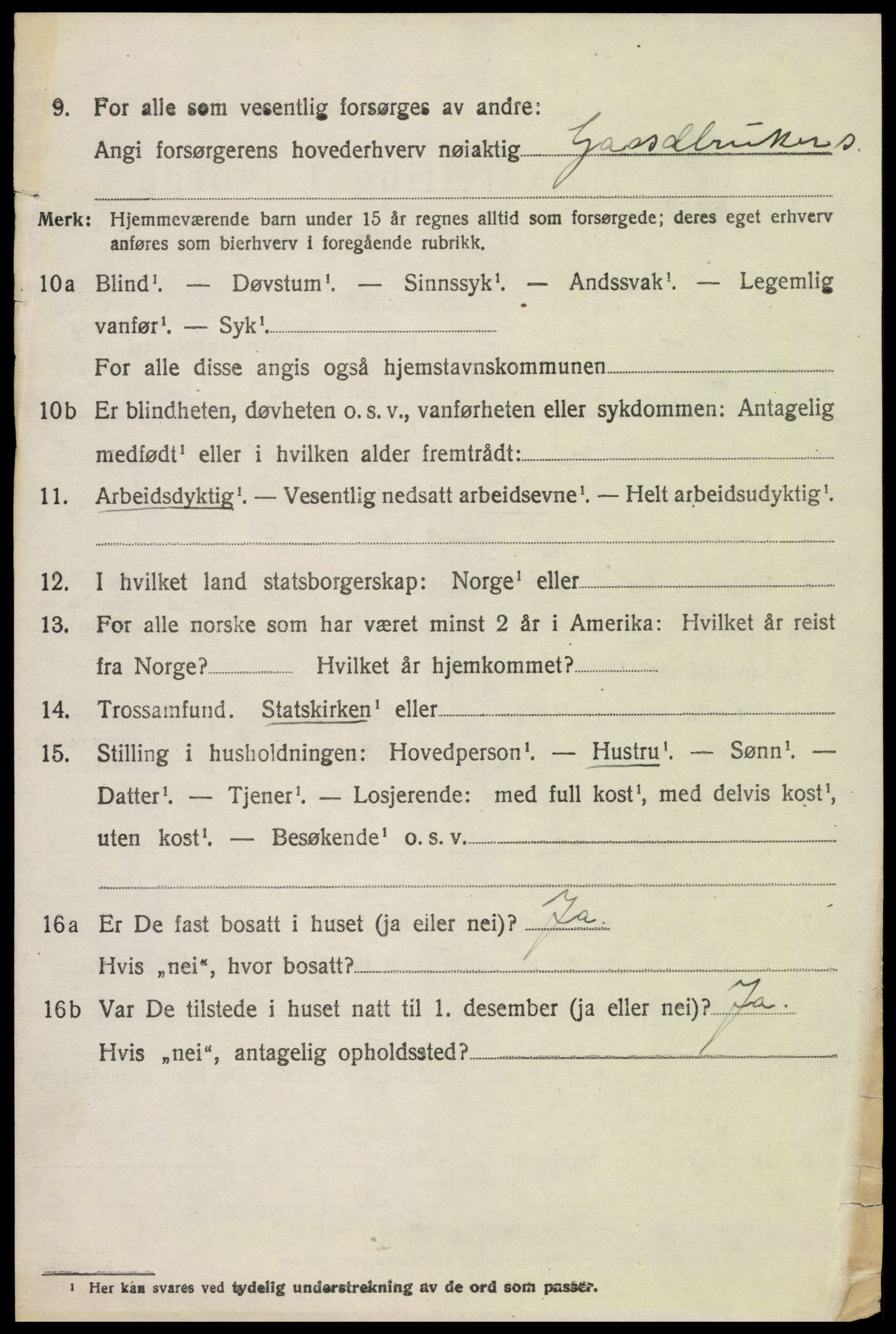 SAH, 1920 census for Østre Gausdal, 1920, p. 4927