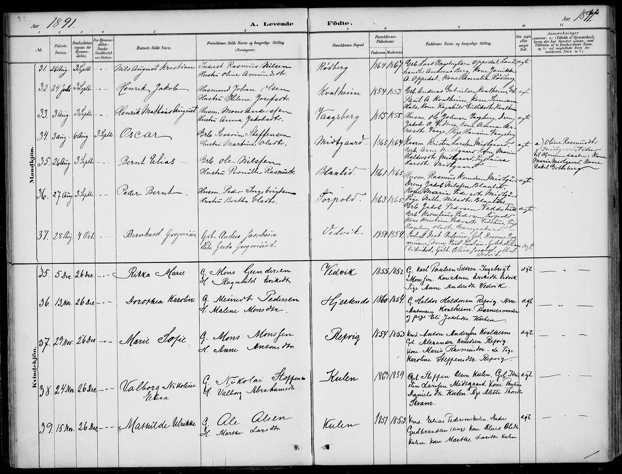 Selje sokneprestembete, AV/SAB-A-99938/H/Ha/Haa/Haac/L0002: Parish register (official) no. C  2, 1889-1904, p. 22