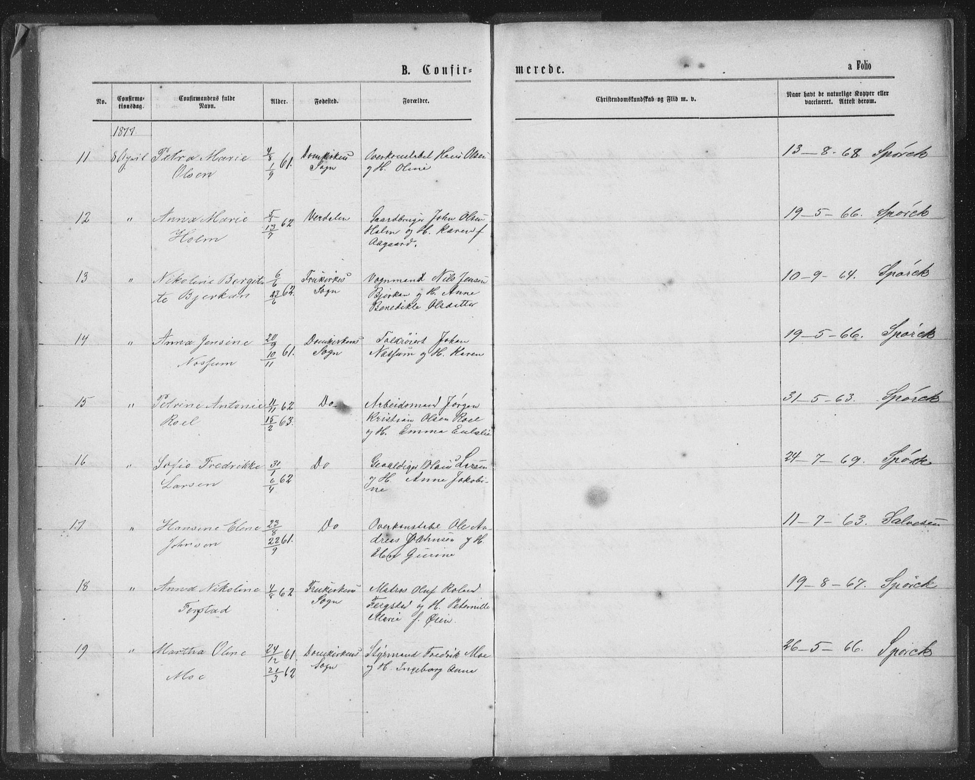 Ministerialprotokoller, klokkerbøker og fødselsregistre - Sør-Trøndelag, AV/SAT-A-1456/601/L0090: Parish register (copy) no. 601C08, 1877-1878