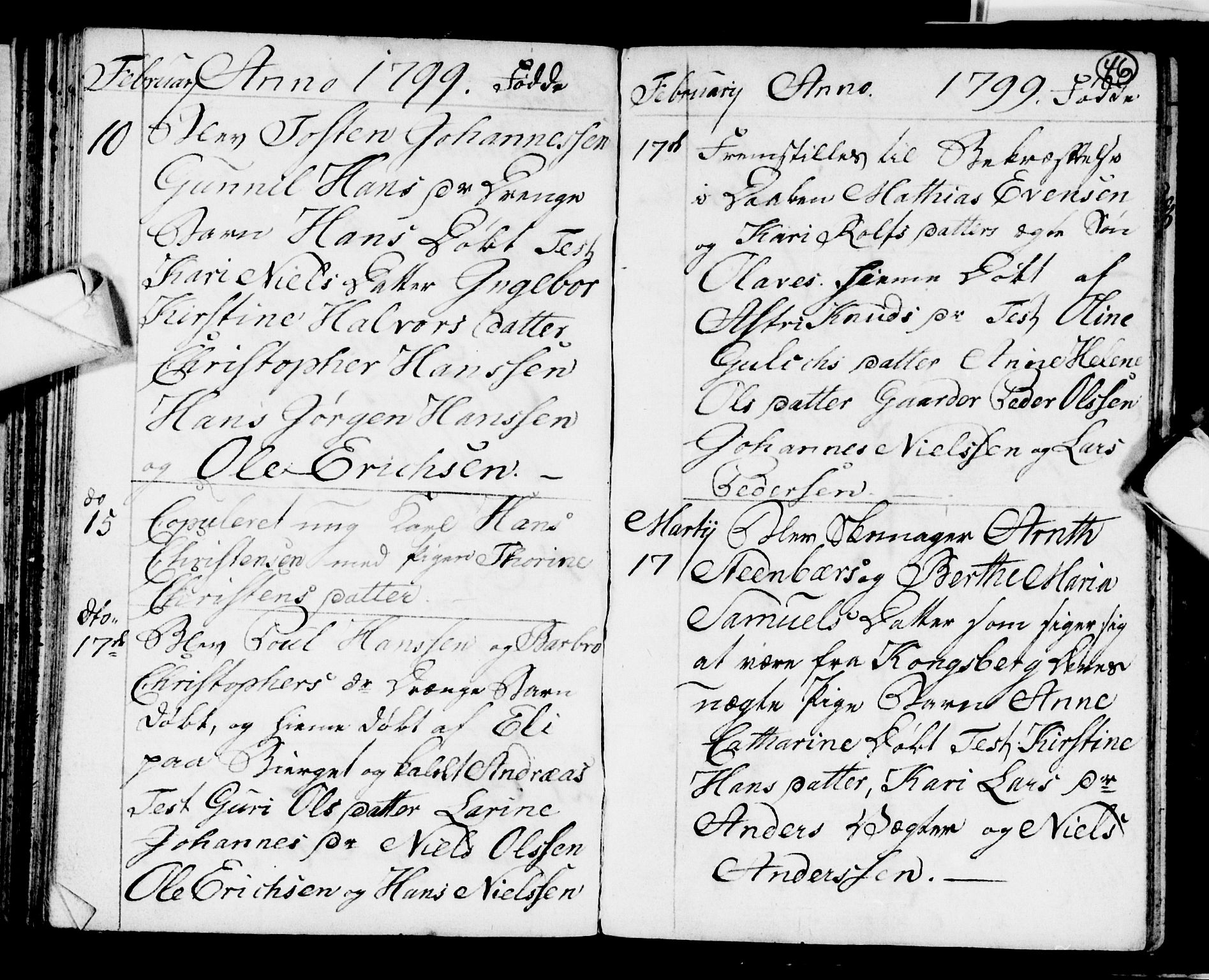 Strømsø kirkebøker, SAKO/A-246/F/Fb/L0003: Parish register (official) no. II 3, 1793-1799, p. 46