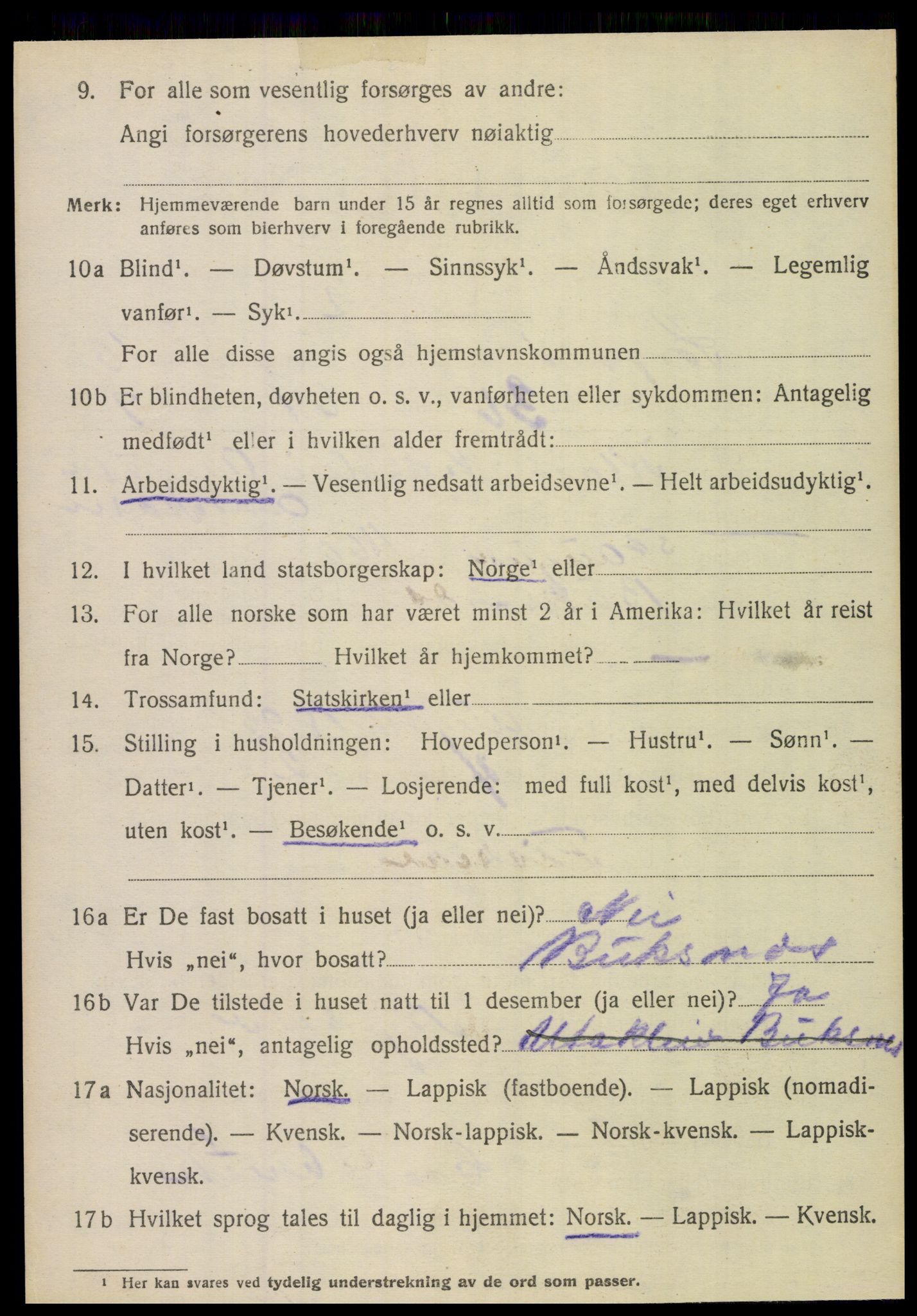 SAT, 1920 census for Sørfold, 1920, p. 5642