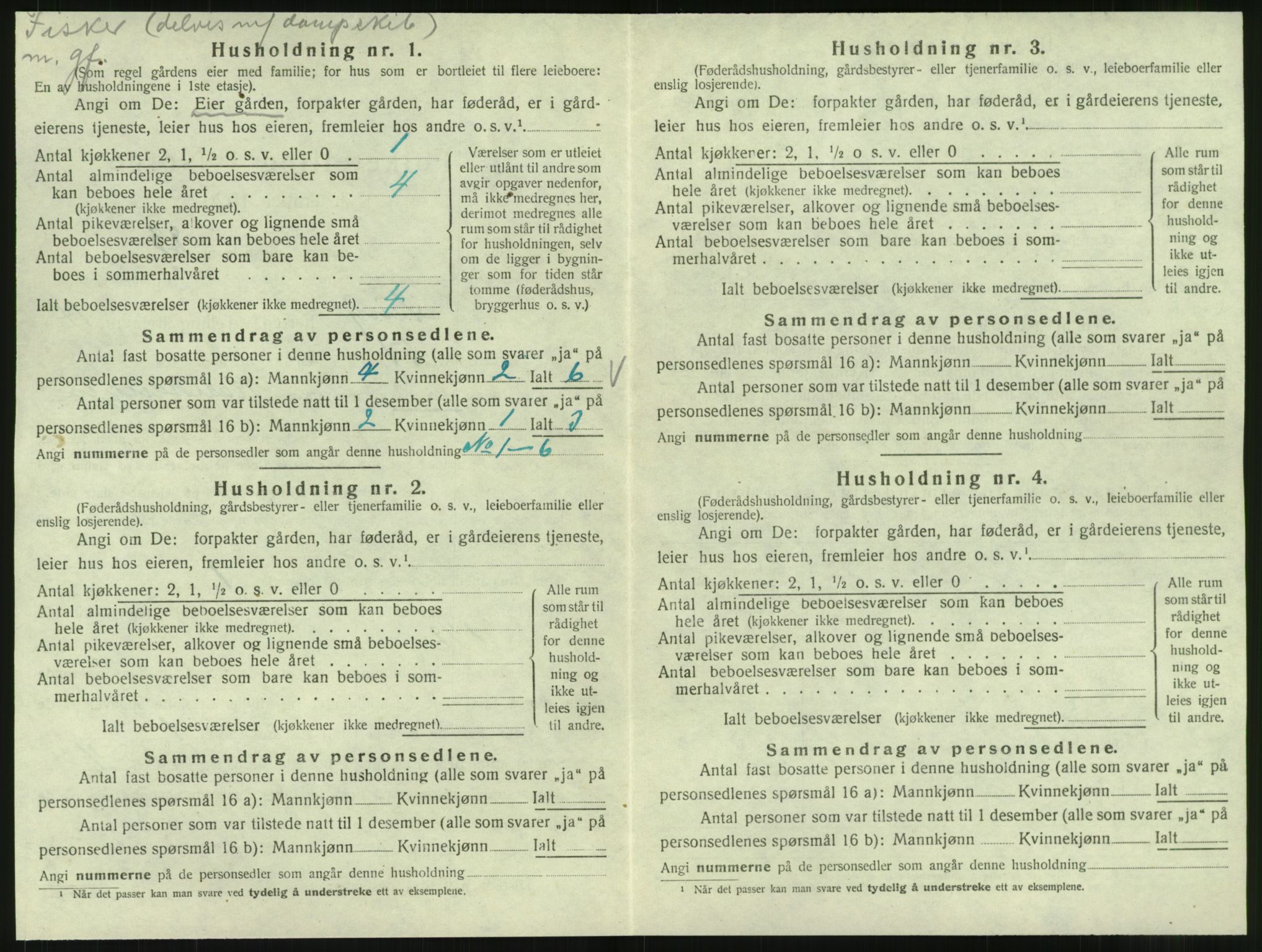 SAT, 1920 census for Lurøy, 1920, p. 958