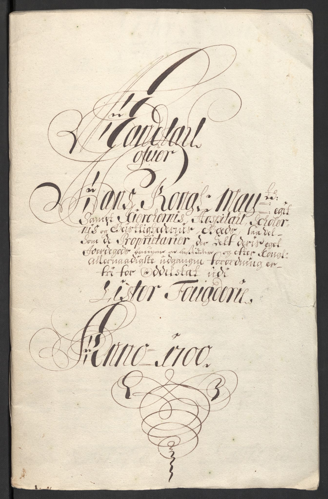 Rentekammeret inntil 1814, Reviderte regnskaper, Fogderegnskap, AV/RA-EA-4092/R43/L2548: Fogderegnskap Lista og Mandal, 1700, p. 186