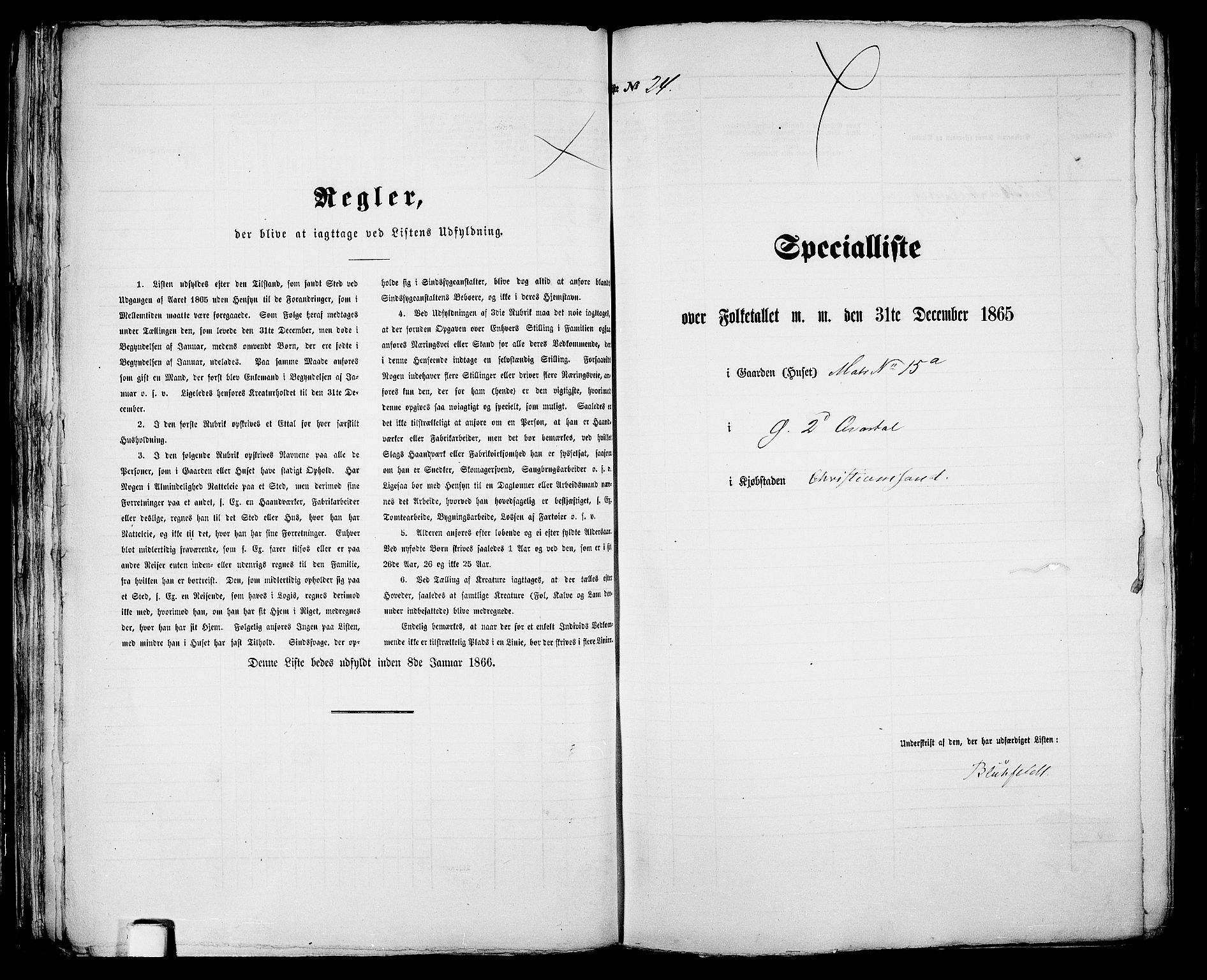 RA, 1865 census for Kristiansand, 1865, p. 60