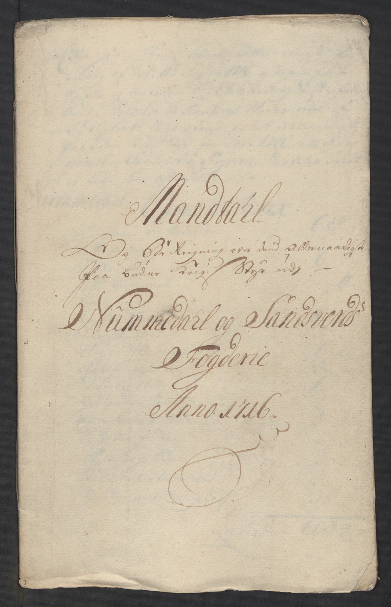 Rentekammeret inntil 1814, Reviderte regnskaper, Fogderegnskap, RA/EA-4092/R24/L1592: Fogderegnskap Numedal og Sandsvær, 1716, p. 224