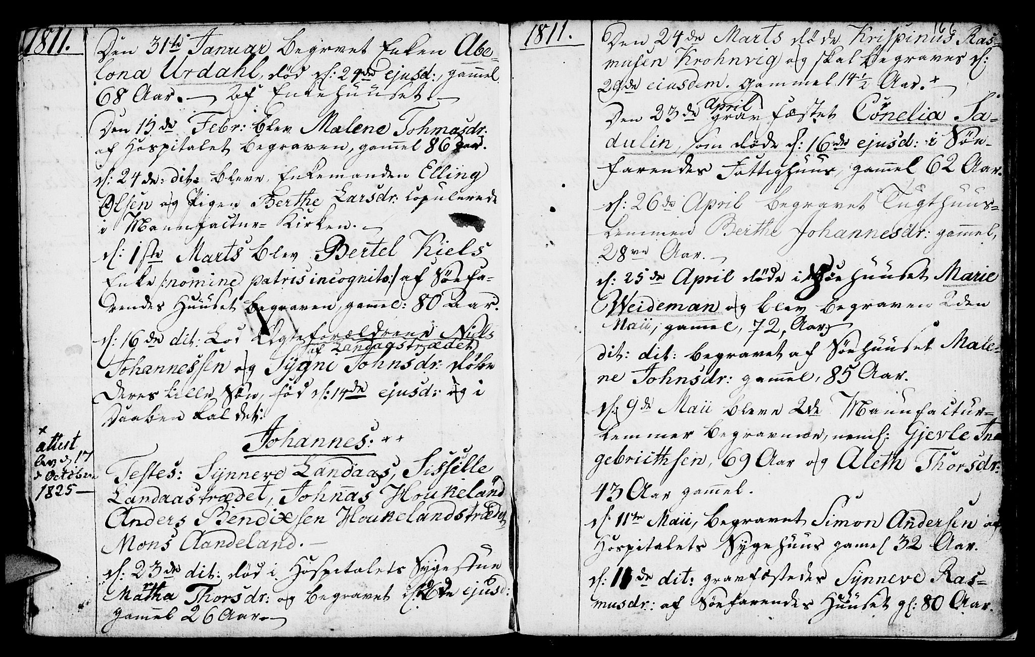 St. Jørgens hospital og Årstad sokneprestembete, AV/SAB-A-99934: Parish register (official) no. A 2, 1766-1814, p. 166