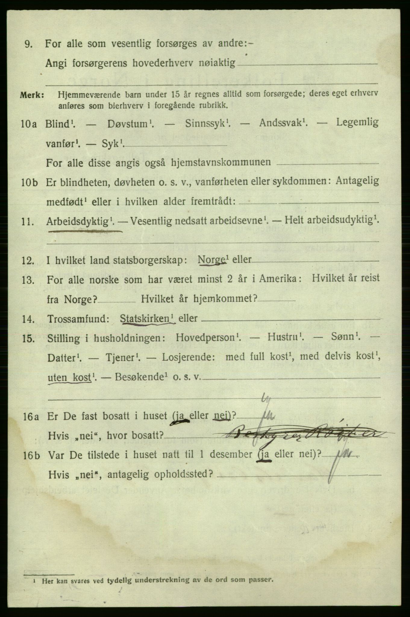 SAO, 1920 census for Fredrikshald, 1920, p. 16486
