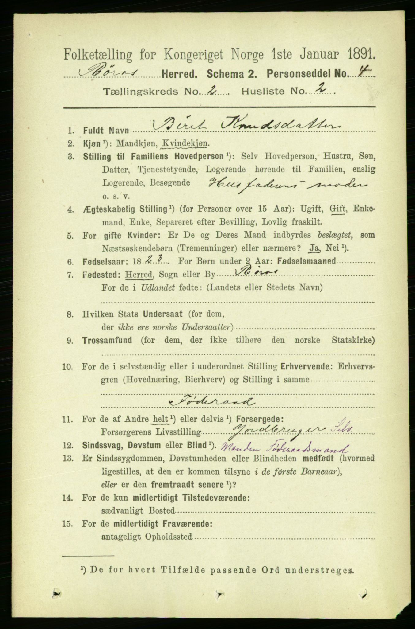 RA, 1891 census for 1640 Røros, 1891, p. 271