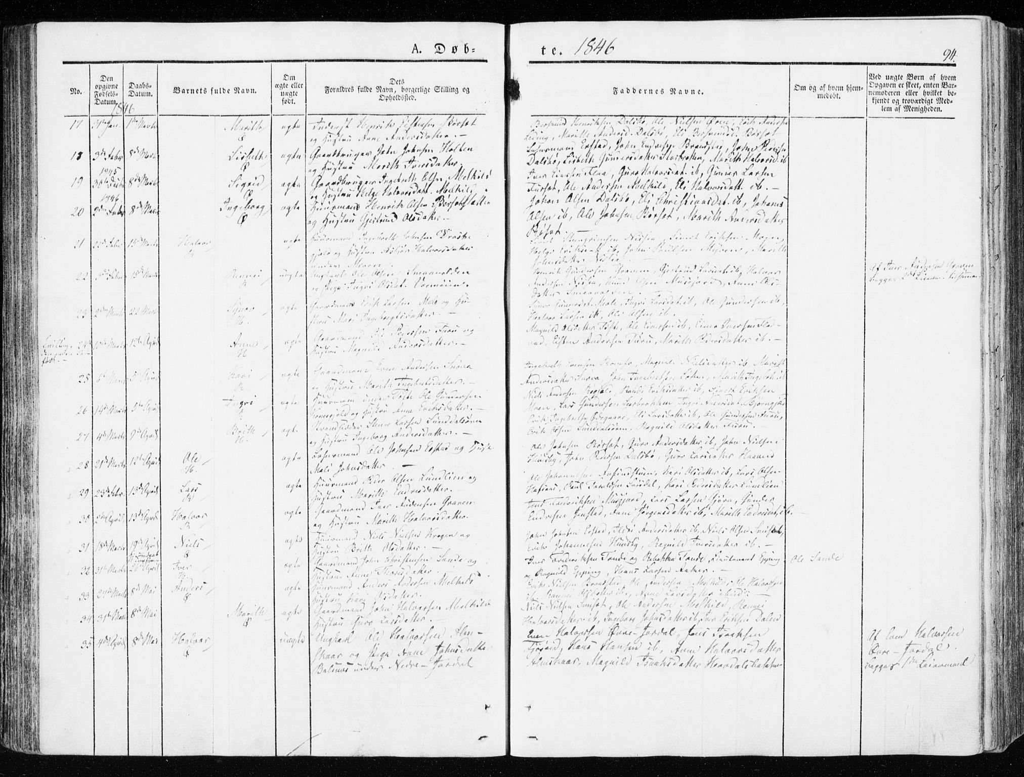 Ministerialprotokoller, klokkerbøker og fødselsregistre - Møre og Romsdal, AV/SAT-A-1454/590/L1012: Parish register (official) no. 590A04, 1832-1846, p. 94