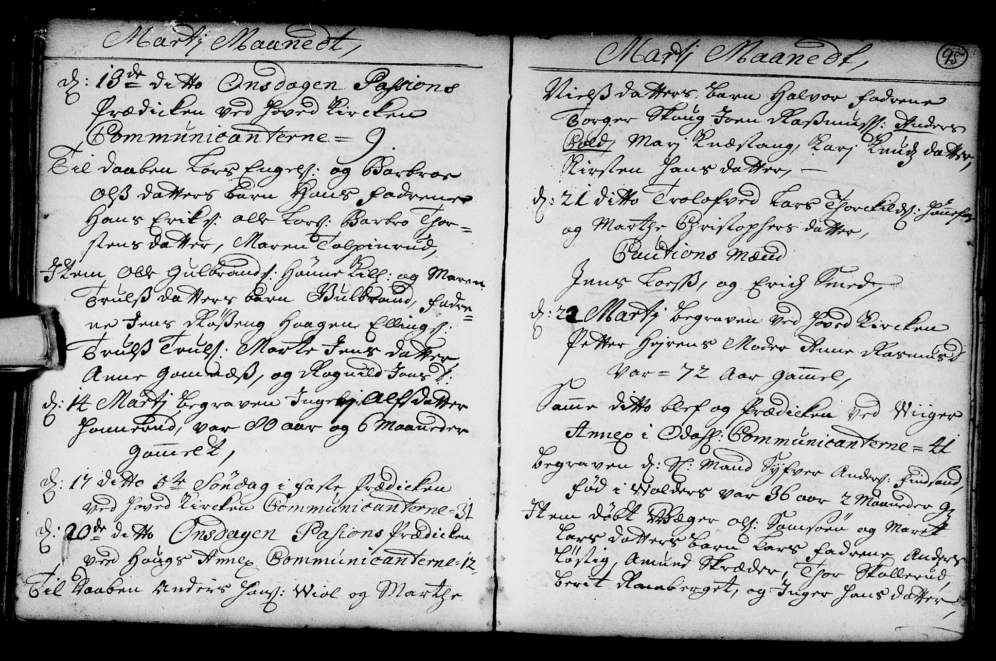 Norderhov kirkebøker, AV/SAKO-A-237/G/Ga/L0001: Parish register (copy) no. I 1, 1717-1725, p. 95