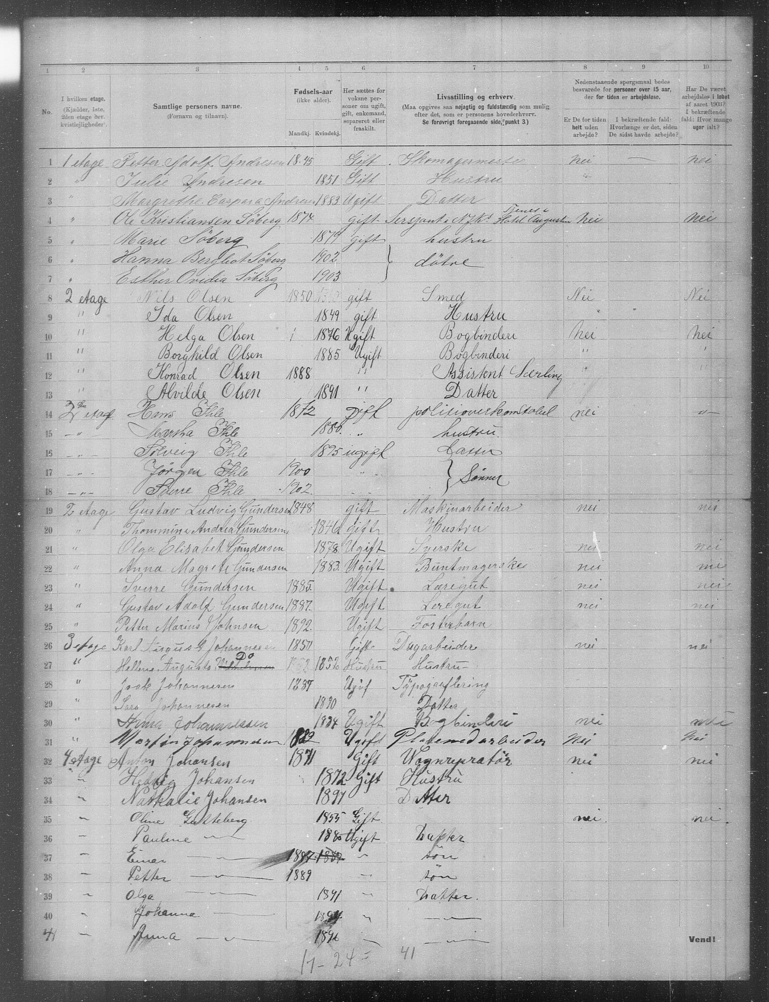 OBA, Municipal Census 1903 for Kristiania, 1903, p. 13255