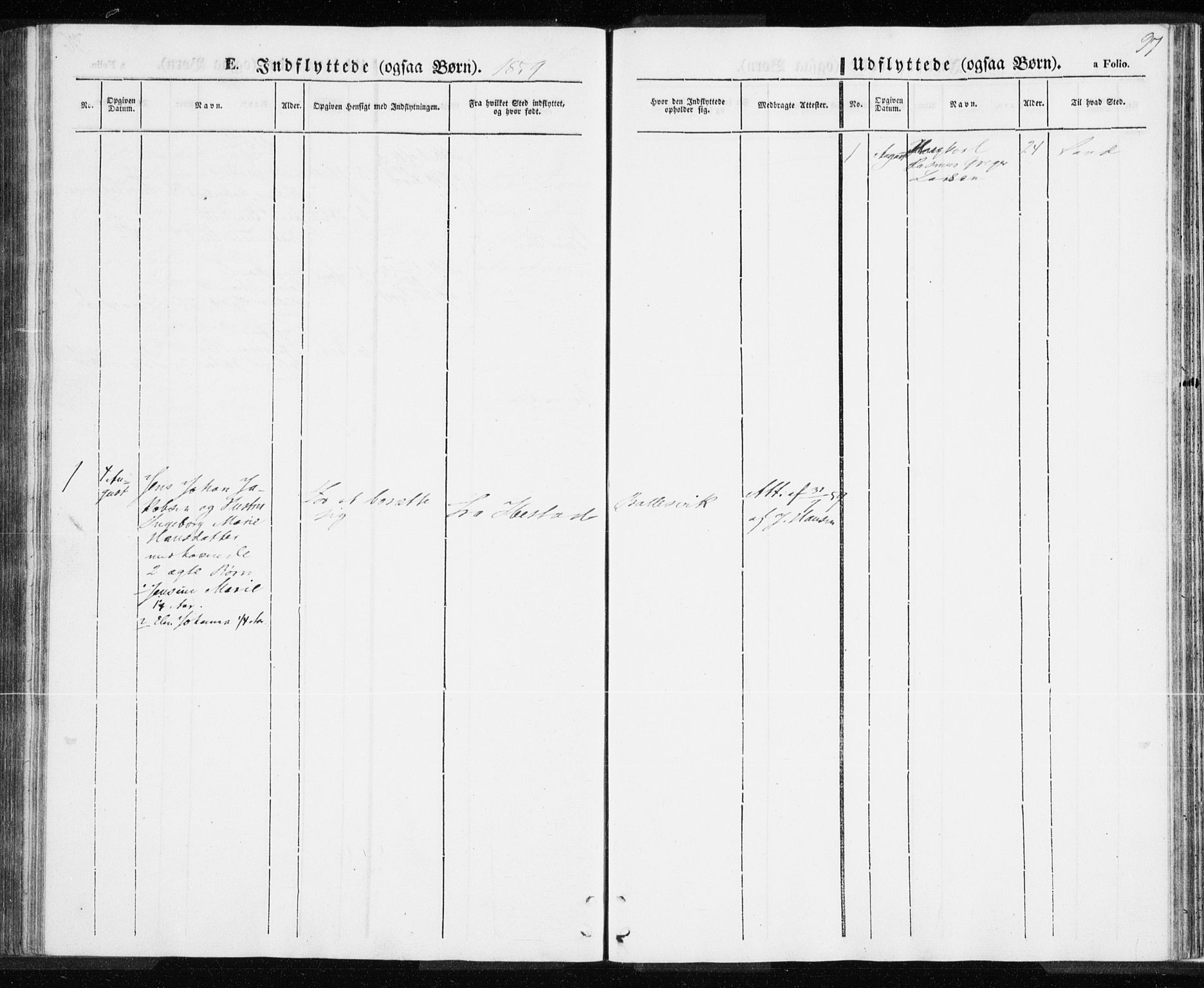 Berg sokneprestkontor, AV/SATØ-S-1318/G/Ga/Gaa/L0001kirke: Parish register (official) no. 1, 1846-1859, p. 97