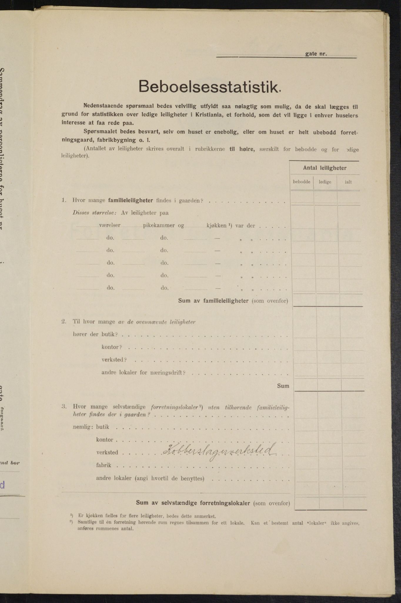 OBA, Municipal Census 1914 for Kristiania, 1914, p. 105123