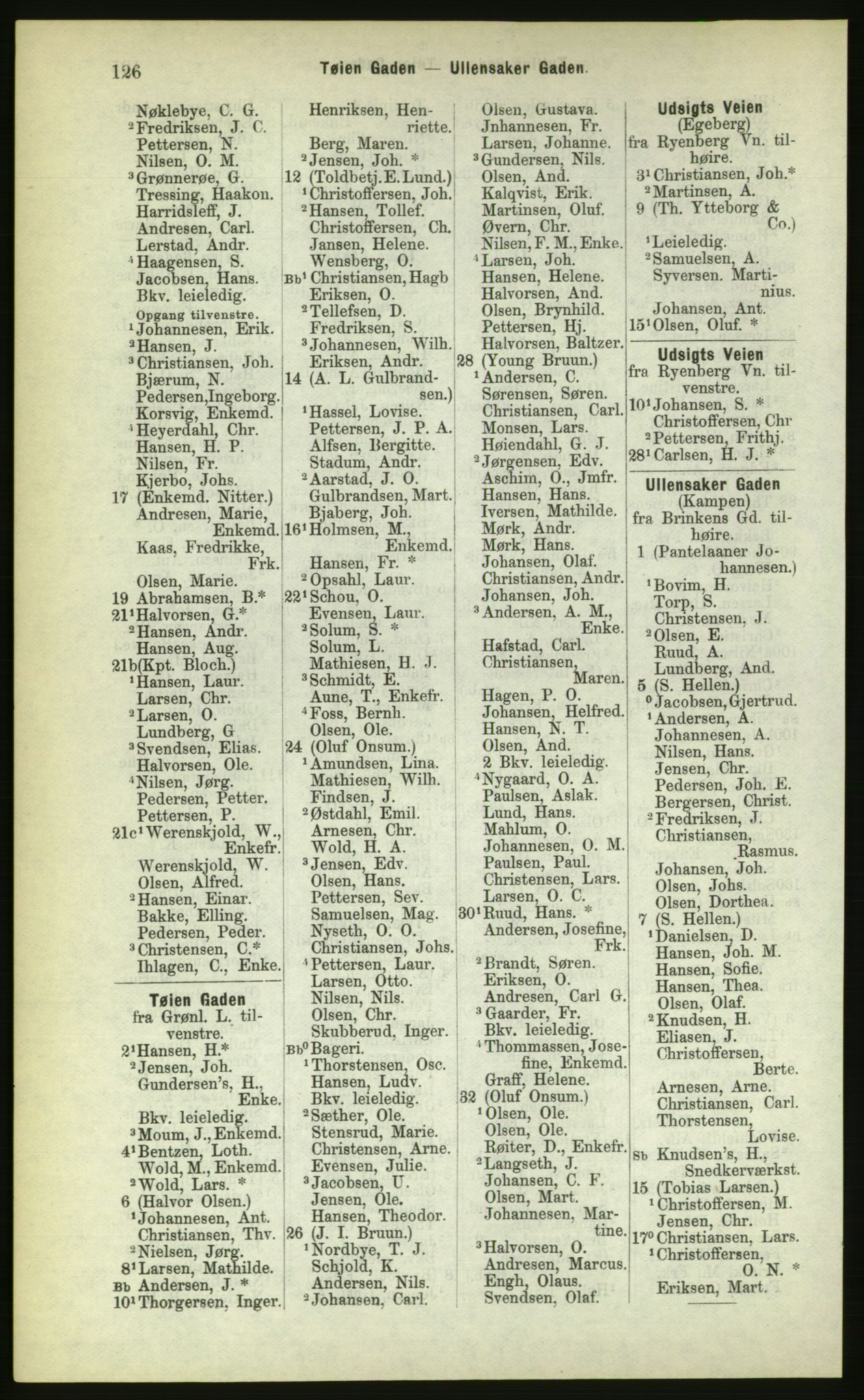 Kristiania/Oslo adressebok, PUBL/-, 1883, p. 126
