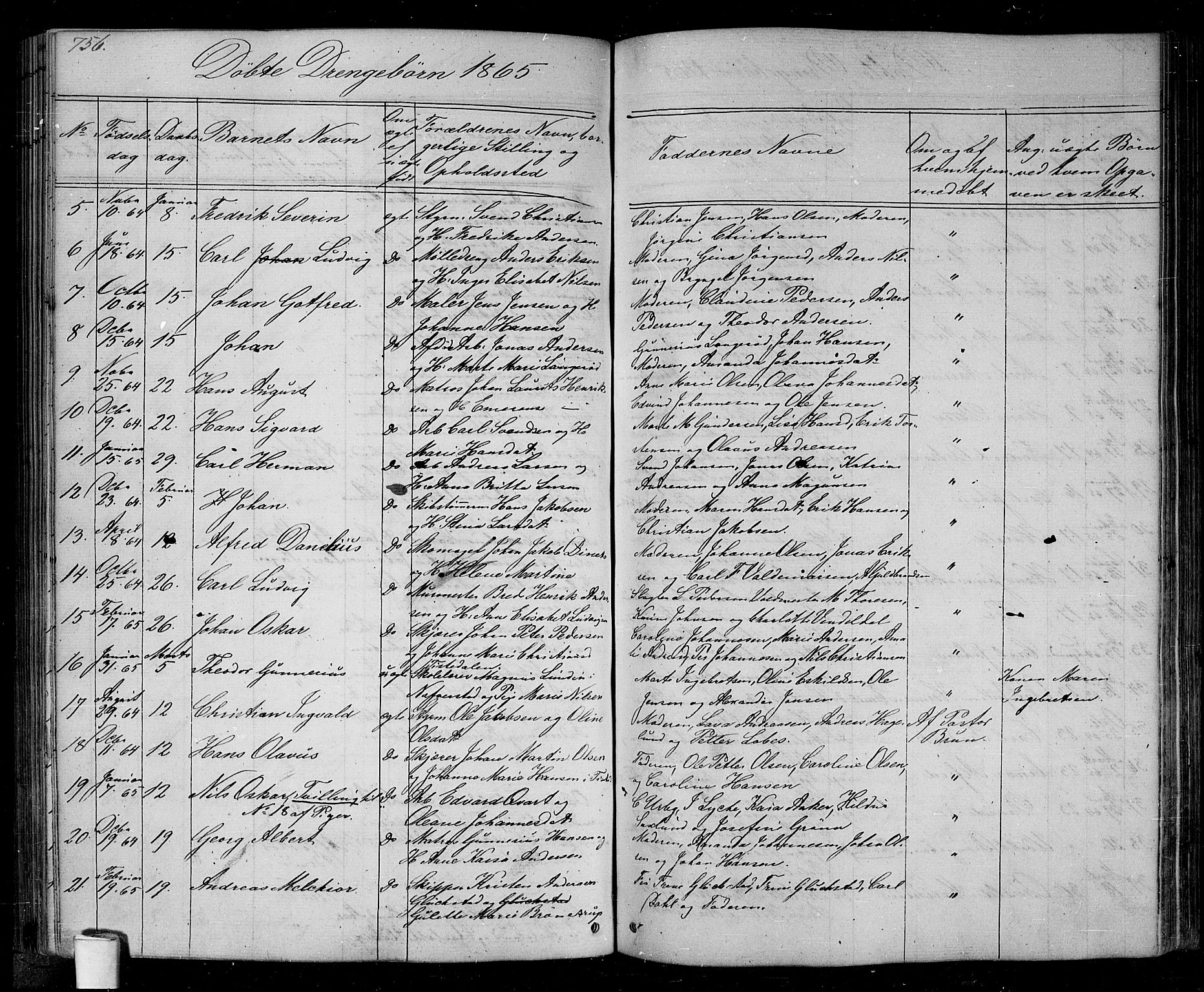 Halden prestekontor Kirkebøker, SAO/A-10909/G/Ga/L0005b: Parish register (copy) no. 5B, 1864-1868, p. 756