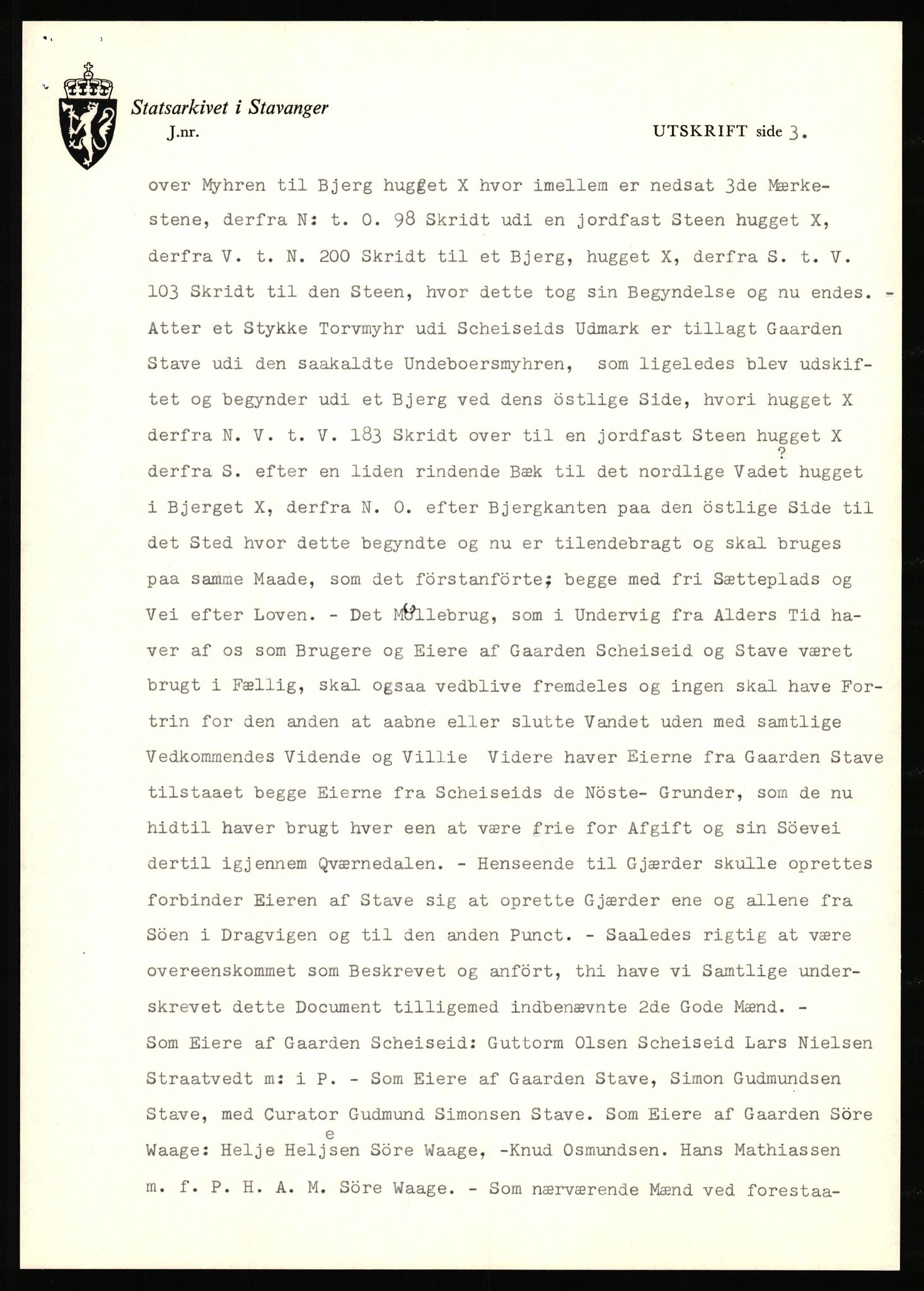 Statsarkivet i Stavanger, AV/SAST-A-101971/03/Y/Yj/L0080: Avskrifter sortert etter gårdsnavn: Stave - Stokke, 1750-1930, p. 6