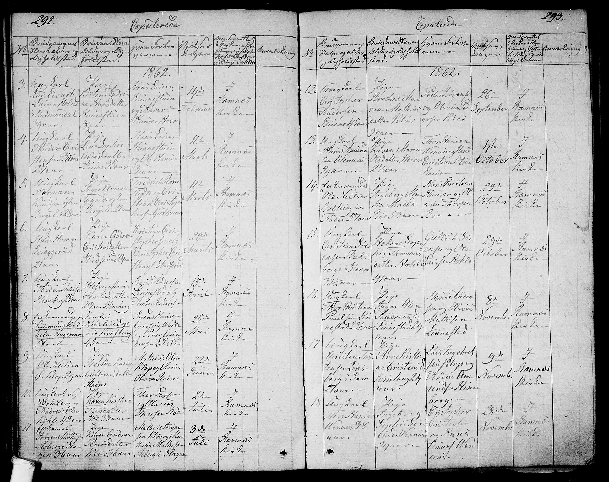 Ramnes kirkebøker, SAKO/A-314/G/Ga/L0002: Parish register (copy) no. I 2, 1848-1870, p. 292-293