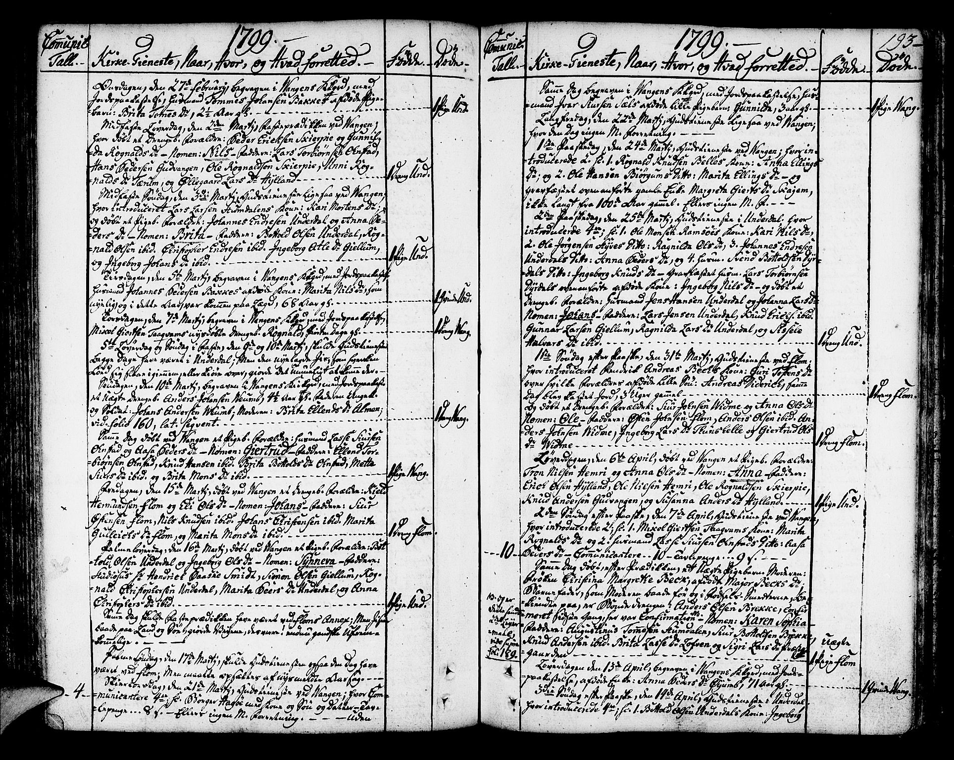 Aurland sokneprestembete, AV/SAB-A-99937/H/Ha/Haa/L0004: Parish register (official) no. A 4, 1756-1801, p. 193