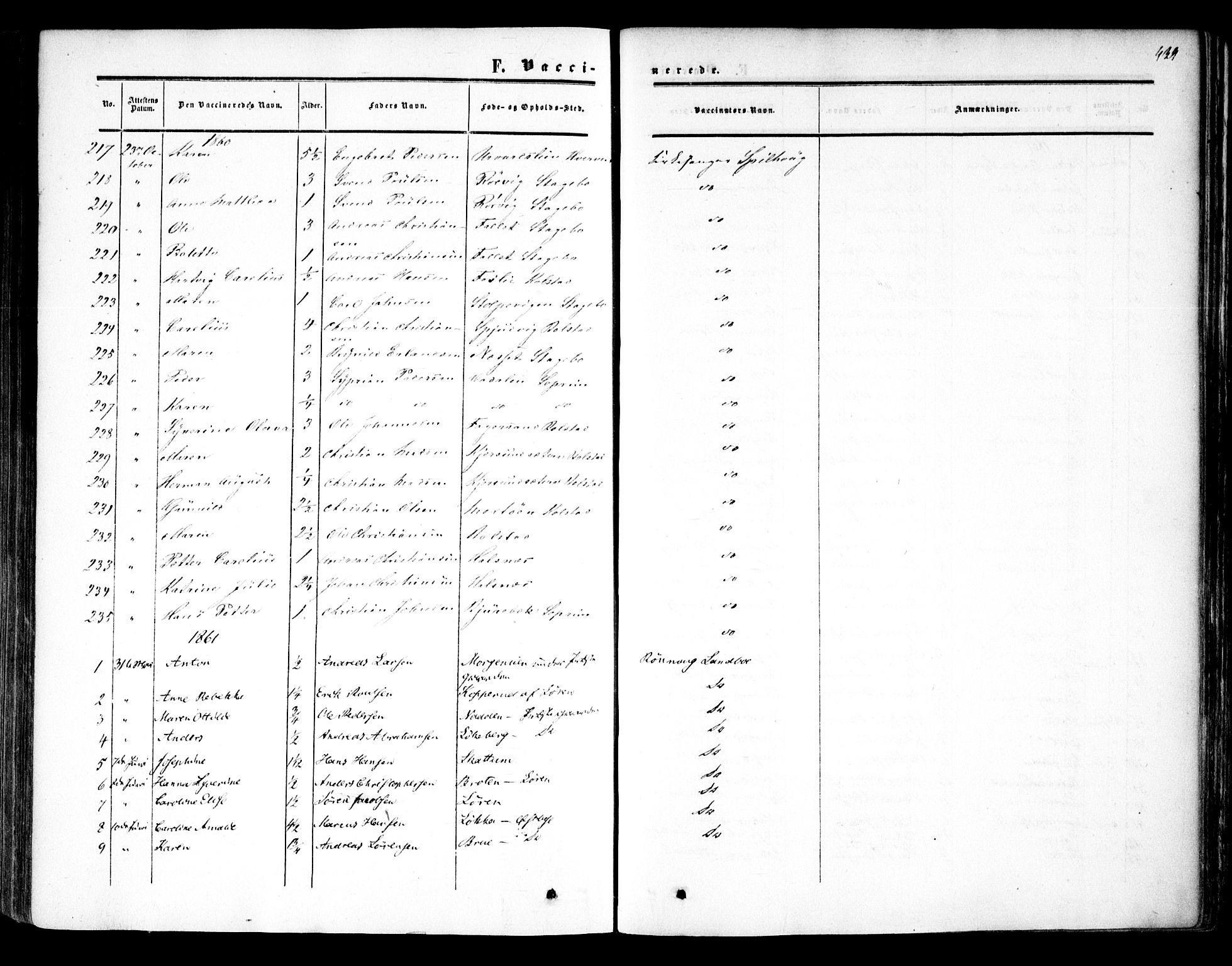 Høland prestekontor Kirkebøker, AV/SAO-A-10346a/F/Fa/L0010: Parish register (official) no. I 10, 1854-1861, p. 439