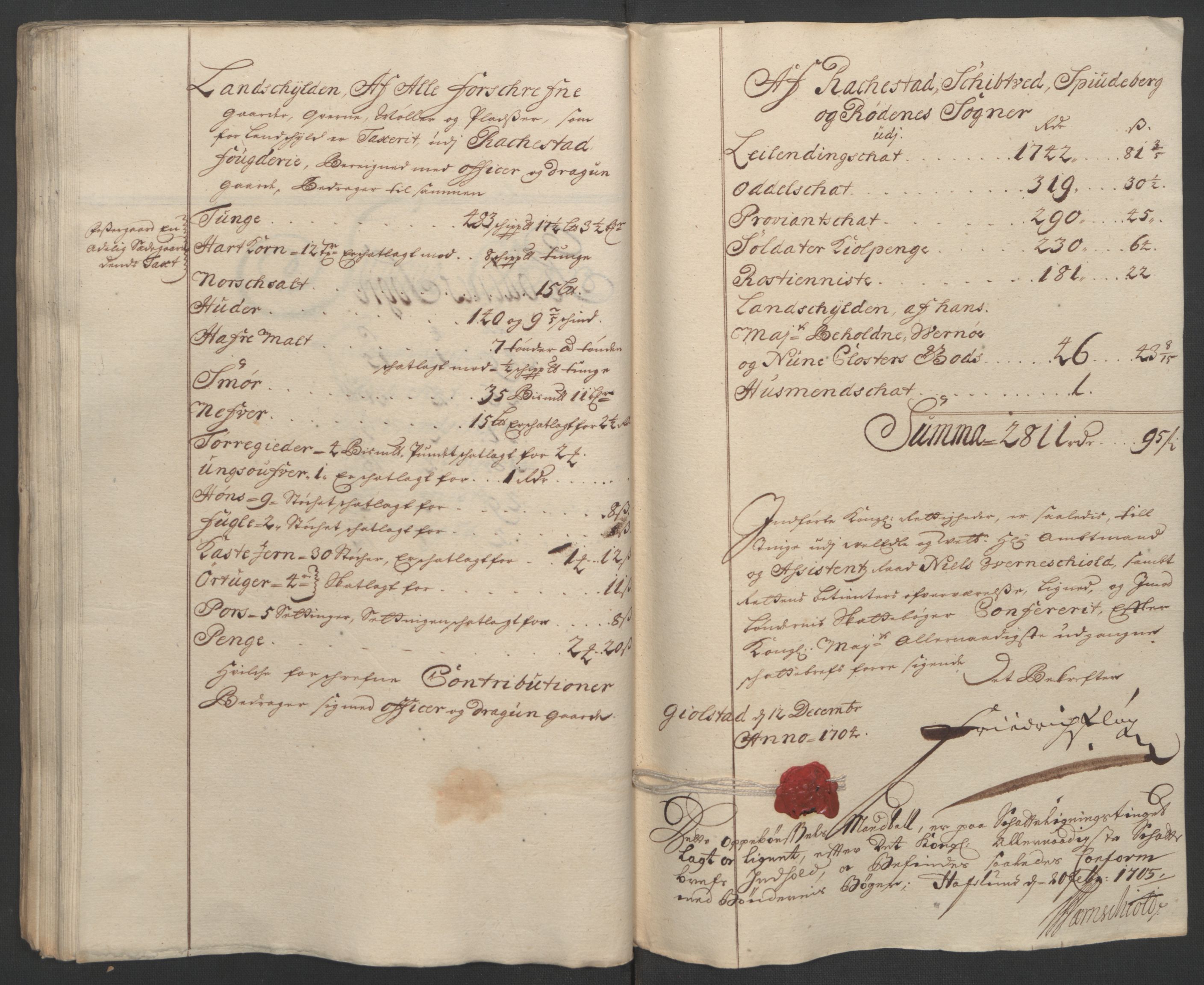 Rentekammeret inntil 1814, Reviderte regnskaper, Fogderegnskap, AV/RA-EA-4092/R07/L0296: Fogderegnskap Rakkestad, Heggen og Frøland, 1704, p. 143