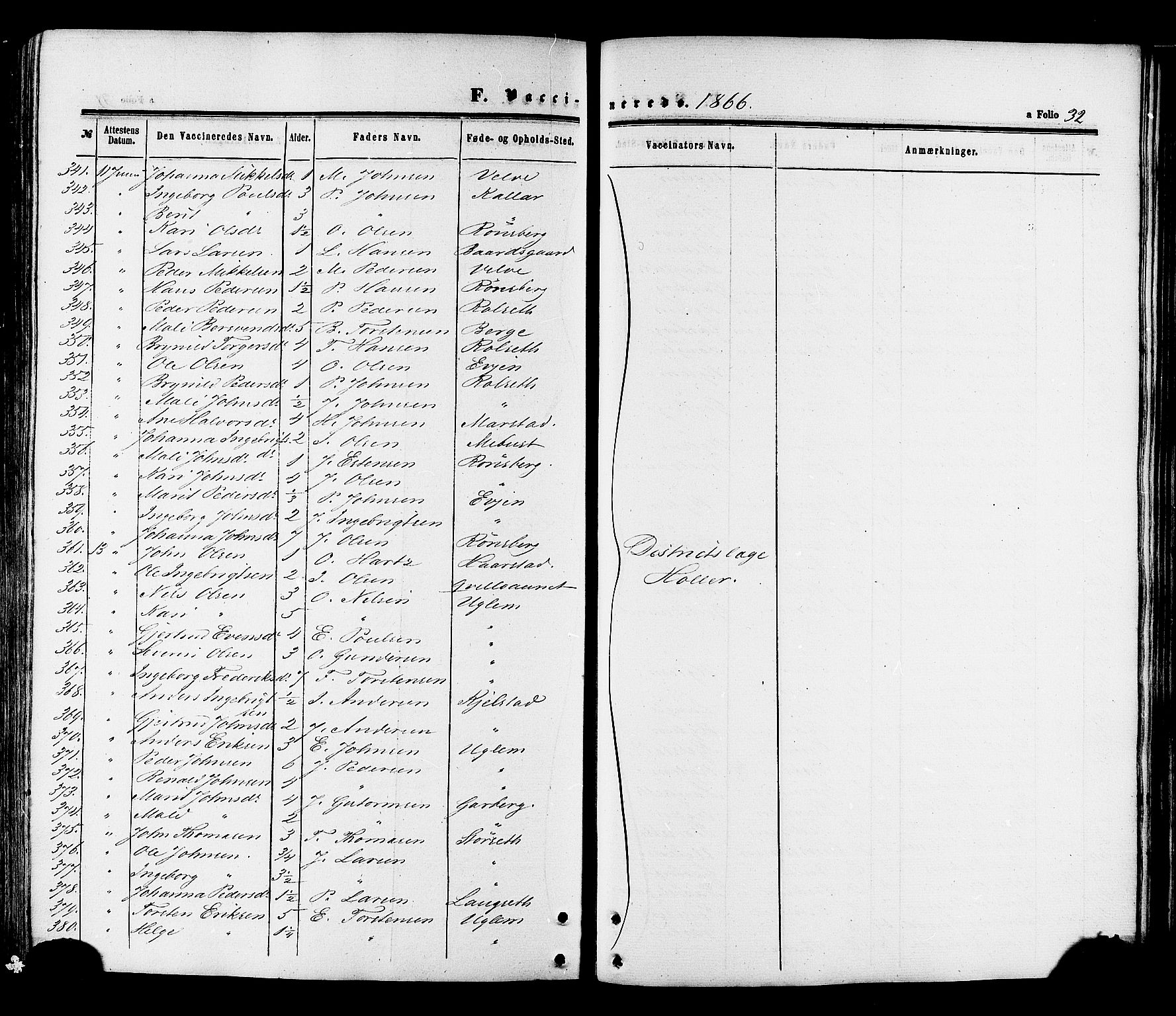 Ministerialprotokoller, klokkerbøker og fødselsregistre - Sør-Trøndelag, AV/SAT-A-1456/695/L1147: Parish register (official) no. 695A07, 1860-1877, p. 32