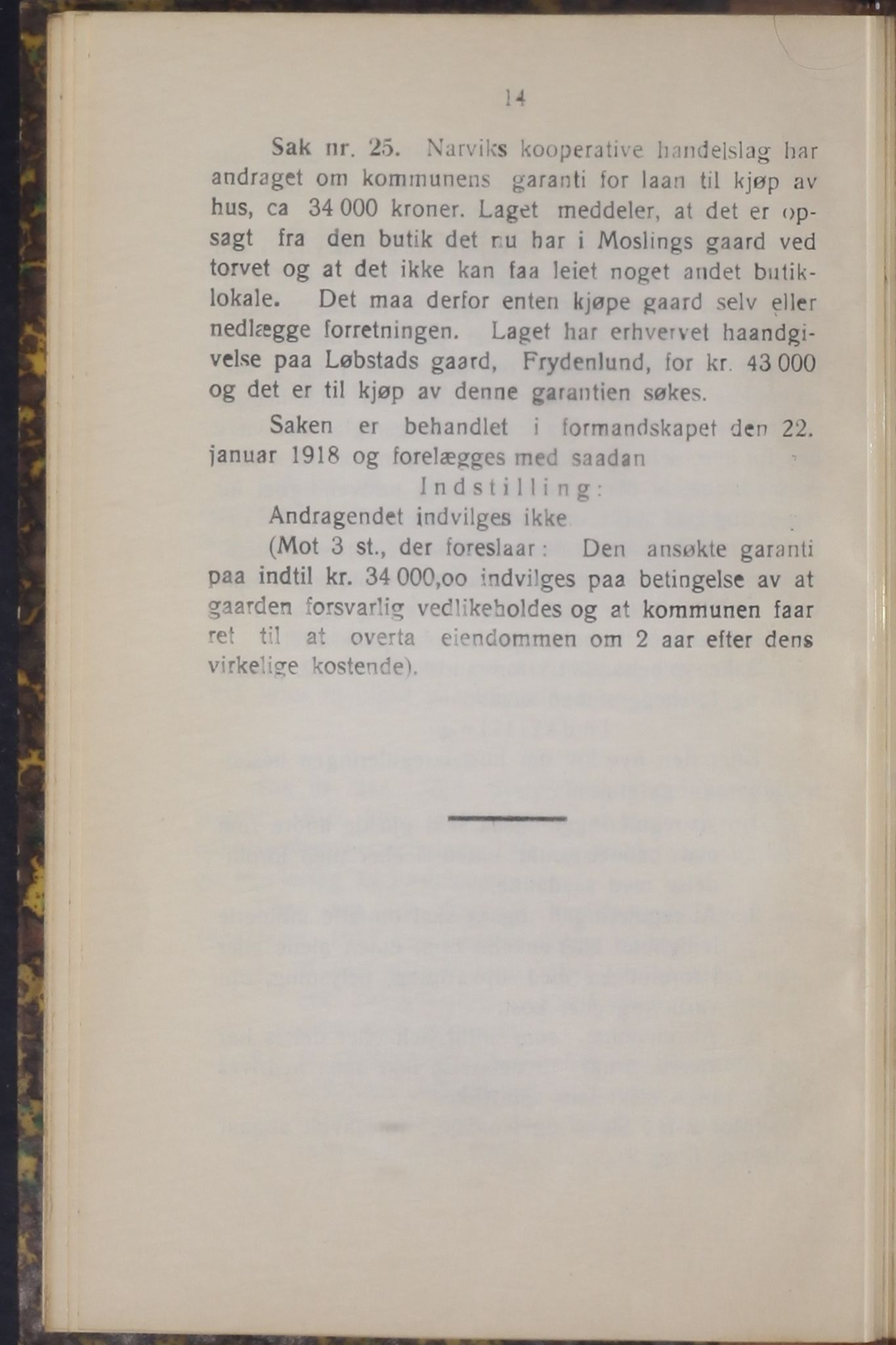 Narvik kommune. Formannskap , AIN/K-18050.150/A/Ab/L0008: Møtebok, 1918