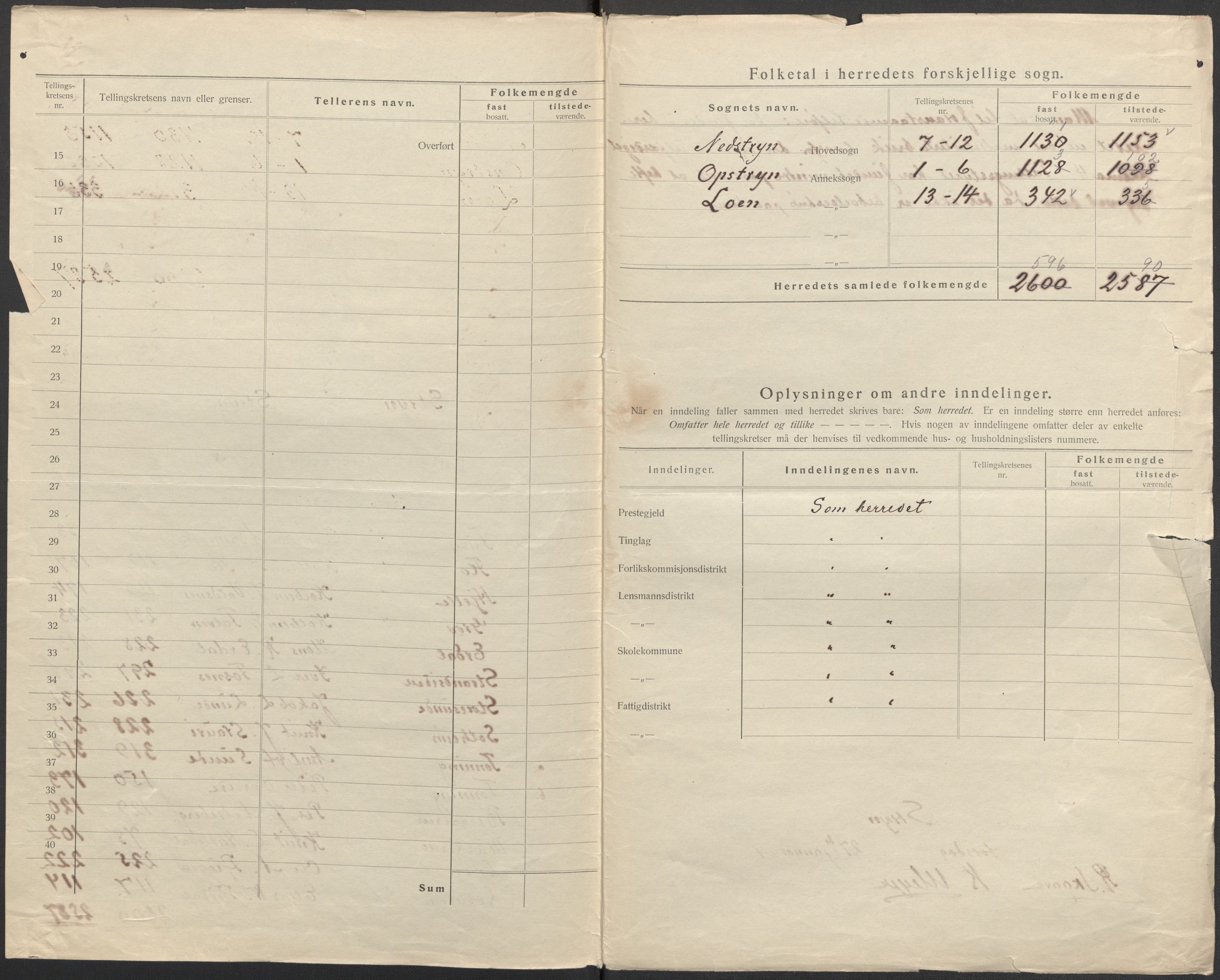 SAB, 1920 census for Stryn, 1920, p. 3