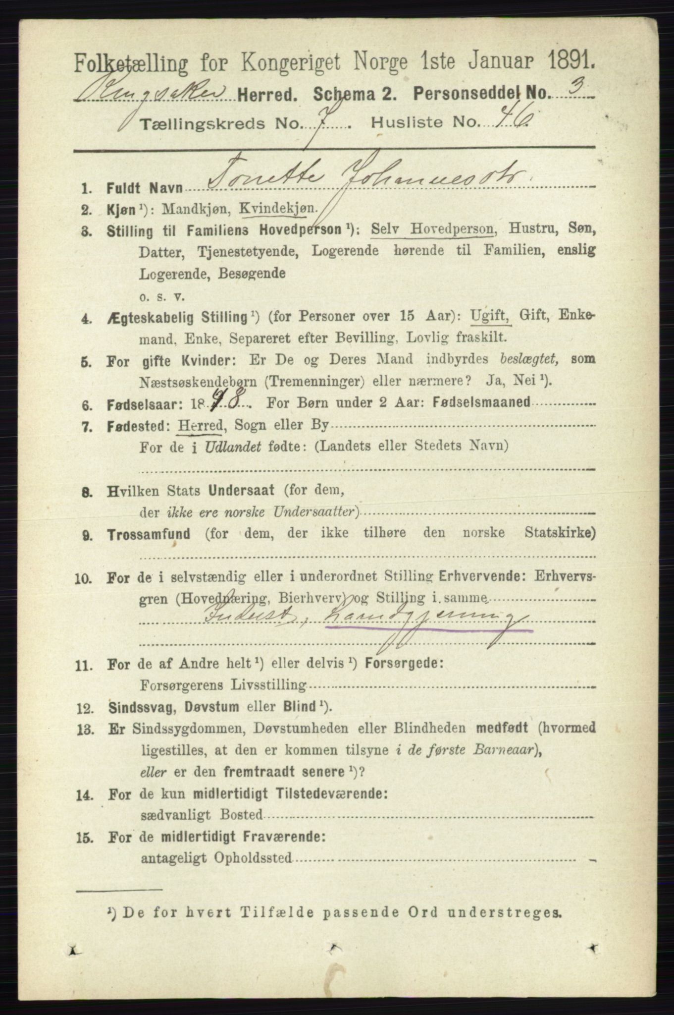 RA, 1891 census for 0412 Ringsaker, 1891, p. 4210
