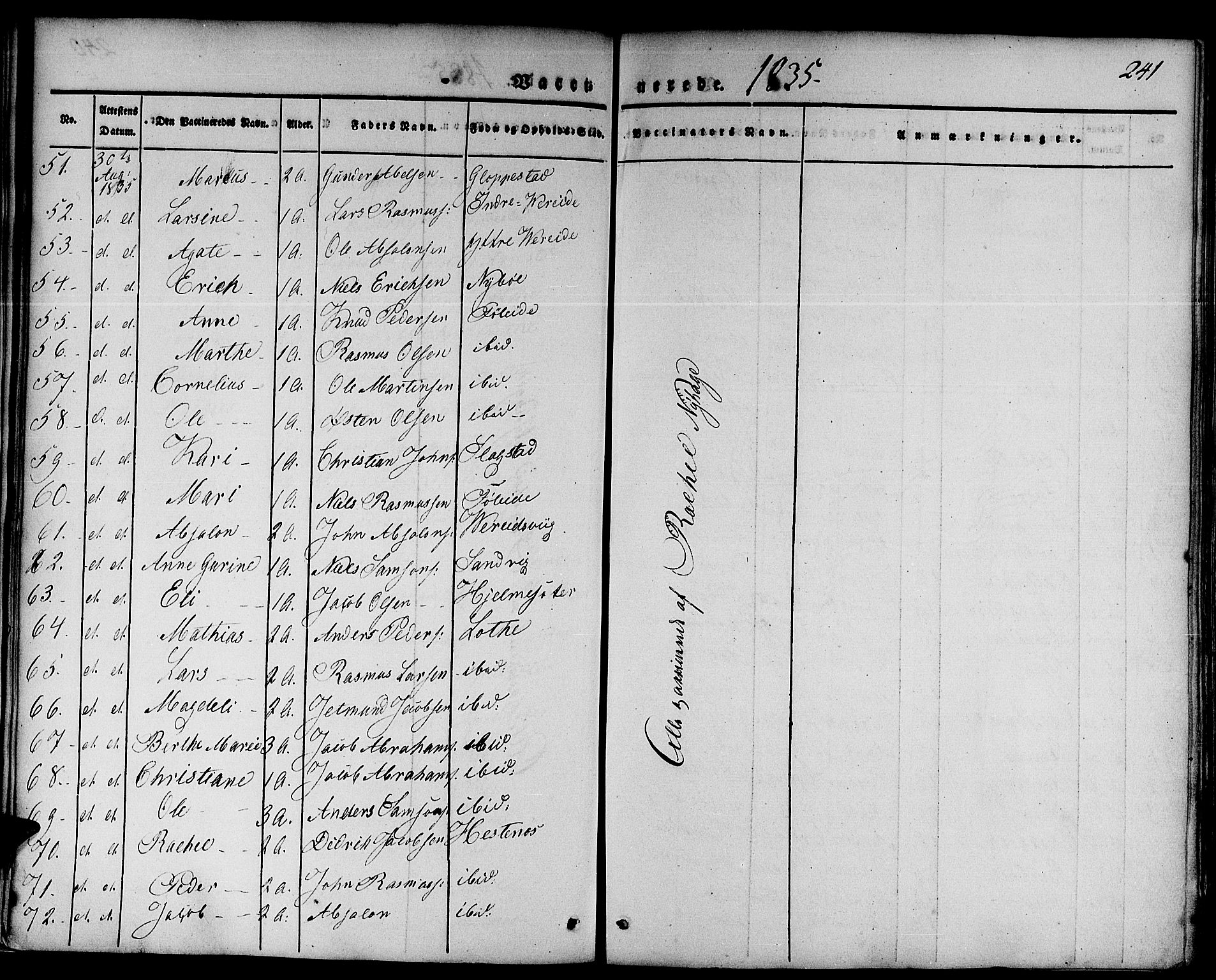 Gloppen sokneprestembete, AV/SAB-A-80101/H/Haa/Haaa/L0007: Parish register (official) no. A 7, 1827-1837, p. 241