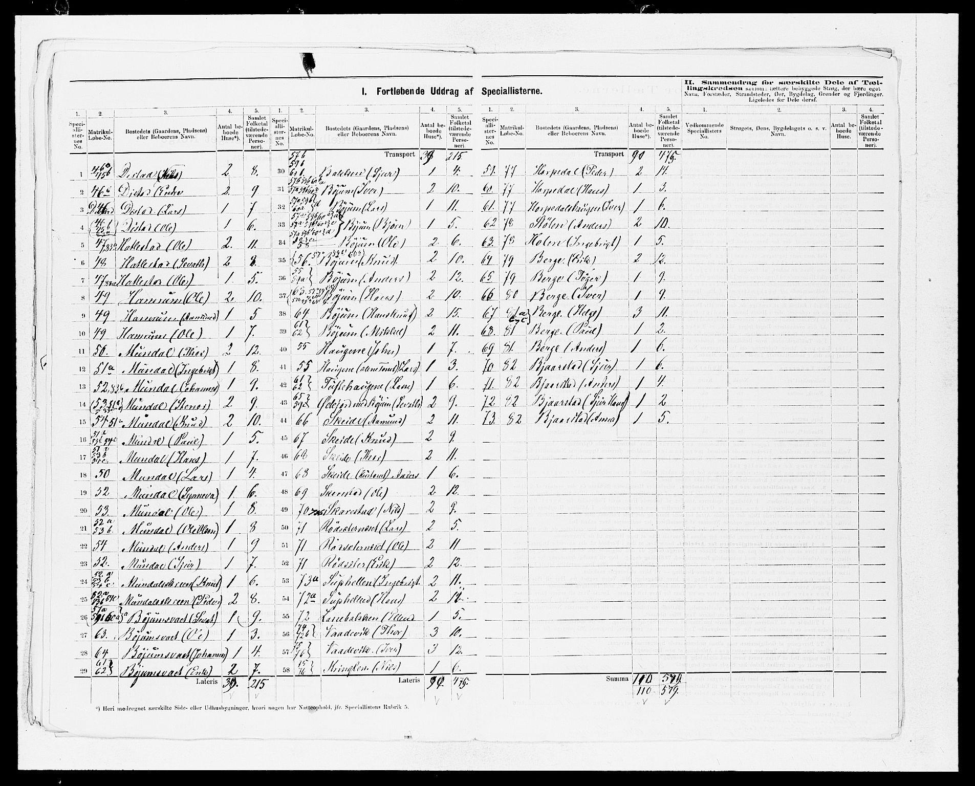 SAB, 1875 census for 1418P Balestrand, 1875, p. 13