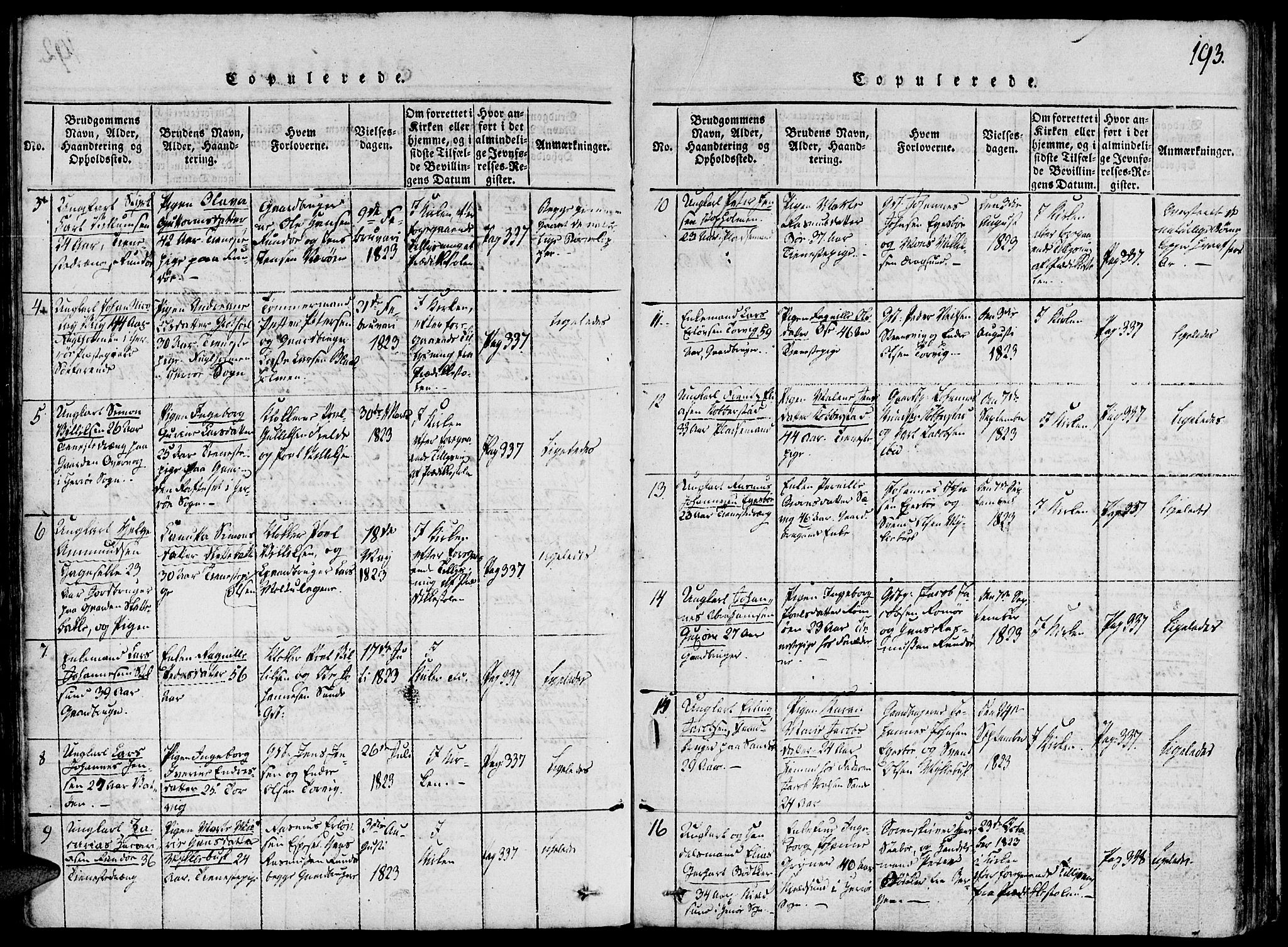 Ministerialprotokoller, klokkerbøker og fødselsregistre - Møre og Romsdal, AV/SAT-A-1454/507/L0069: Parish register (official) no. 507A04, 1816-1841, p. 193