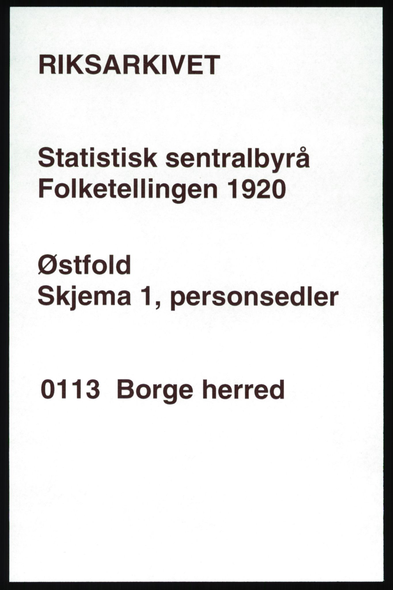 SAO, 1920 census for Borge, 1920, p. 1887